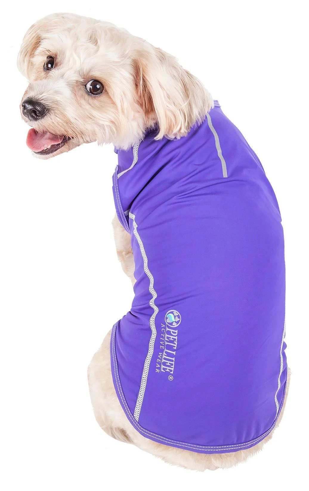 Pet Life ®  Active 'Racerbark' 4-Way-Stretch Yoga Fitness Dog T-Shirt Tank Top - Image 13