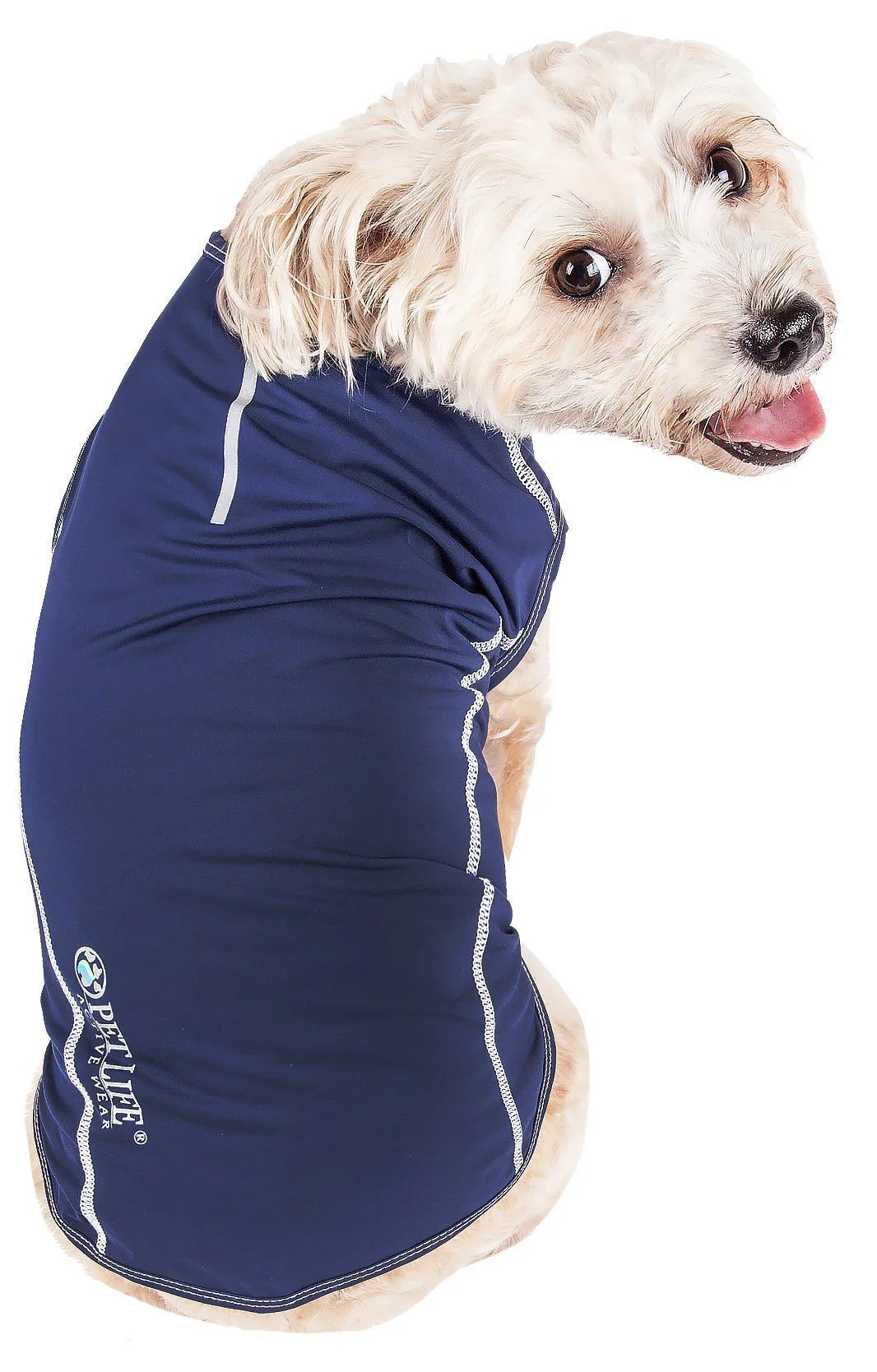 Pet Life ®  Active 'Racerbark' 4-Way-Stretch Yoga Fitness Dog T-Shirt Tank Top - Image 17