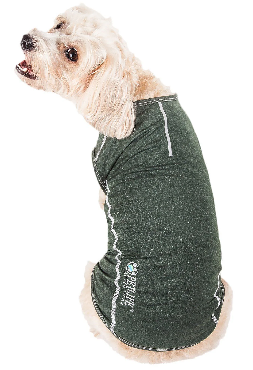 Pet Life ®  Active 'Racerbark' 4-Way-Stretch Yoga Fitness Dog T-Shirt Tank Top - Image 18