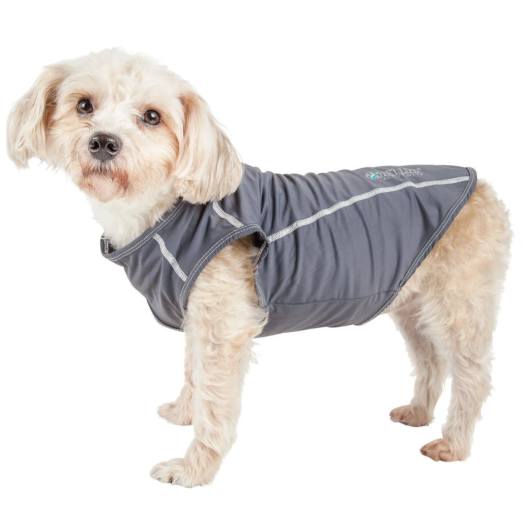 Pet Life ®  Active 'Racerbark' 4-Way-Stretch Yoga Fitness Dog T-Shirt Tank Top - Image 2