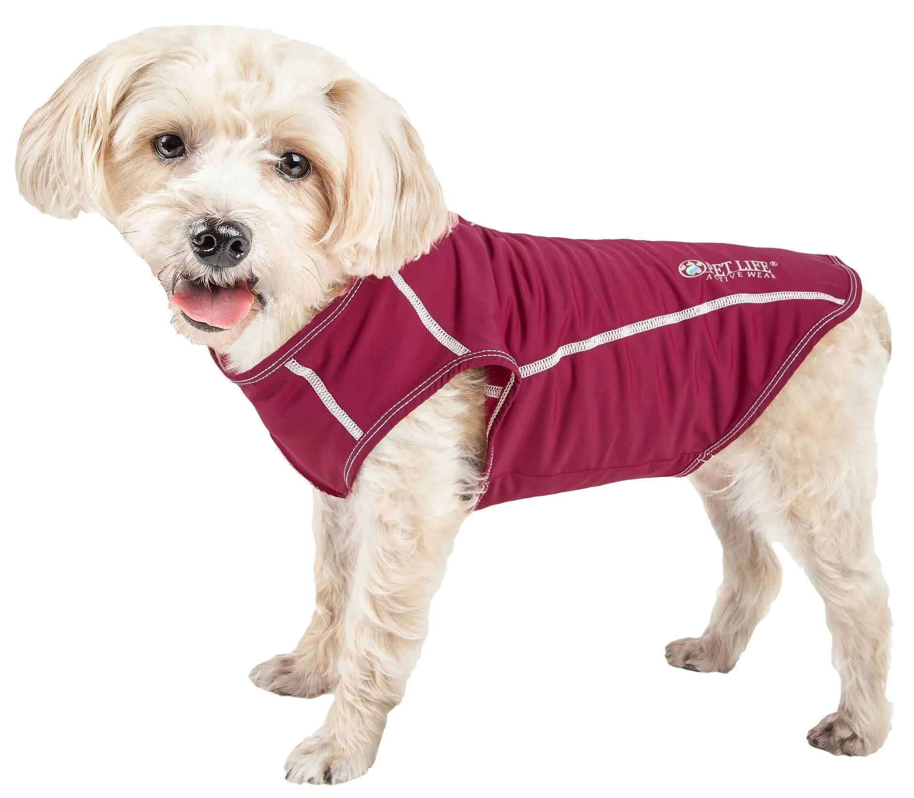 Pet Life ®  Active 'Racerbark' 4-Way-Stretch Yoga Fitness Dog T-Shirt Tank Top - Image 4