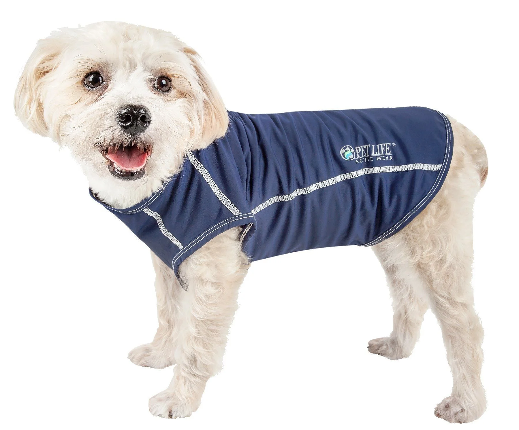 Pet Life ®  Active 'Racerbark' 4-Way-Stretch Yoga Fitness Dog T-Shirt Tank Top - Image 5