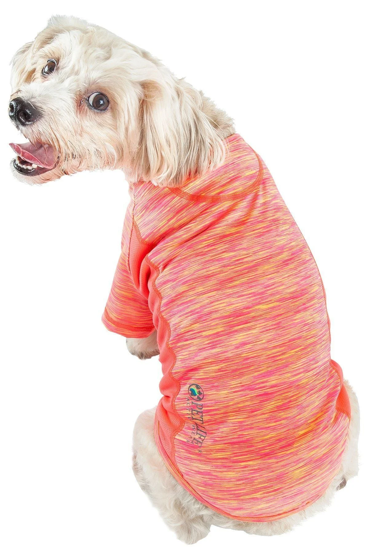 Pet Life ® Active 'Warf Speed' Heathered Ultra-Stretch Yoga Fitness Dog T-Shirt - Image 18