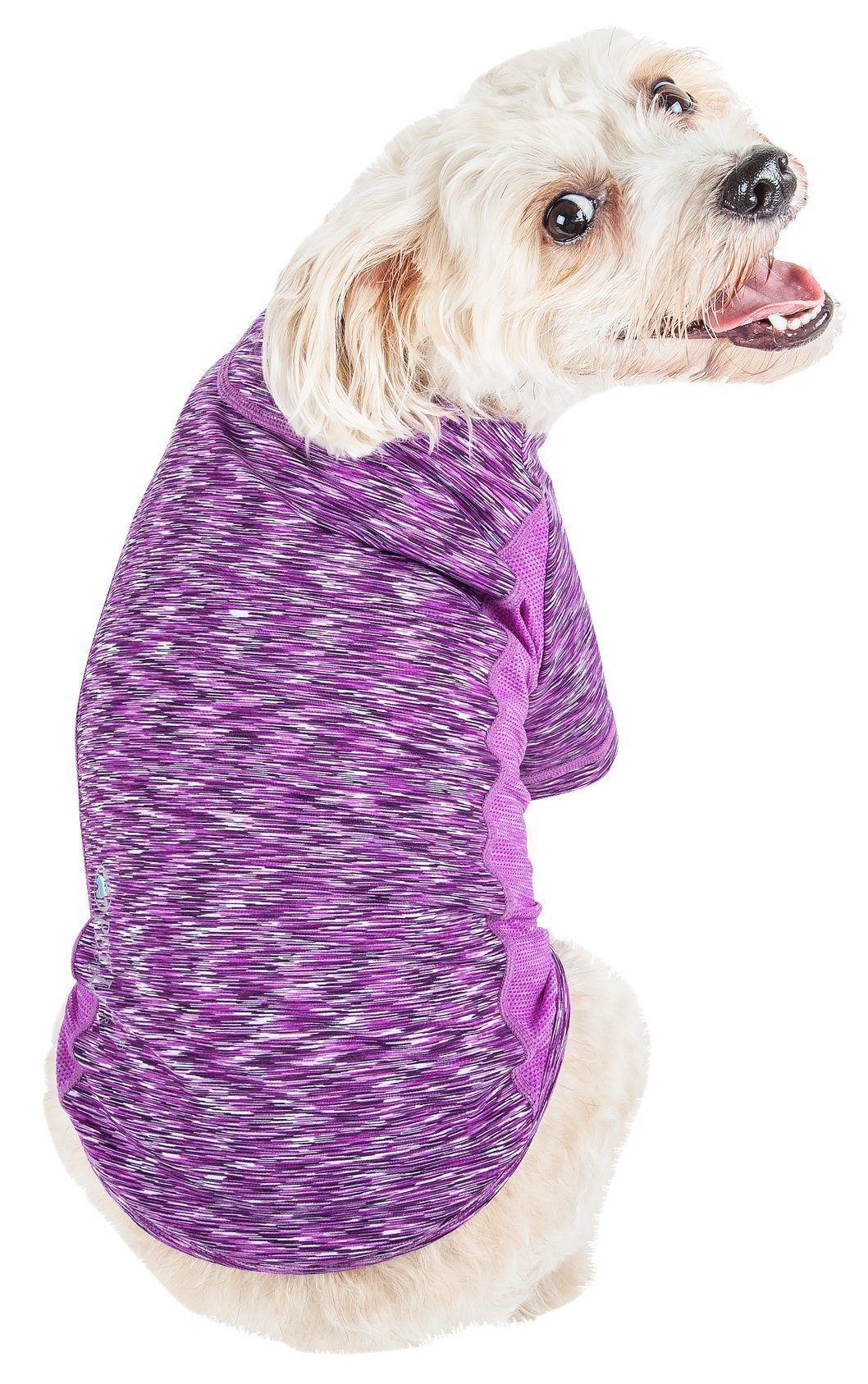 Pet Life ® Active 'Warf Speed' Heathered Ultra-Stretch Yoga Fitness Dog T-Shirt - Image 19