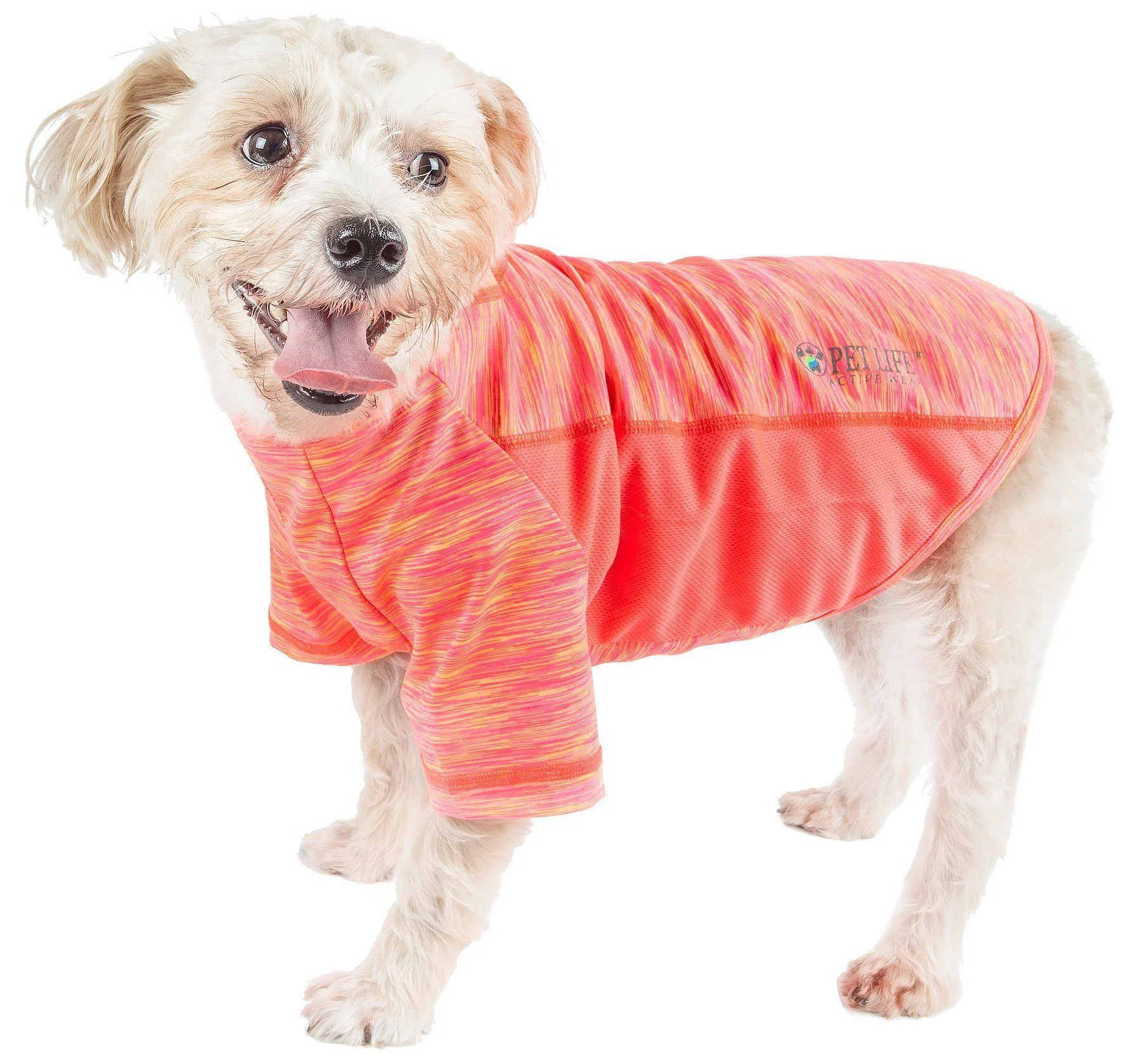 Pet Life ® Active 'Warf Speed' Heathered Ultra-Stretch Yoga Fitness Dog T-Shirt - Image 2