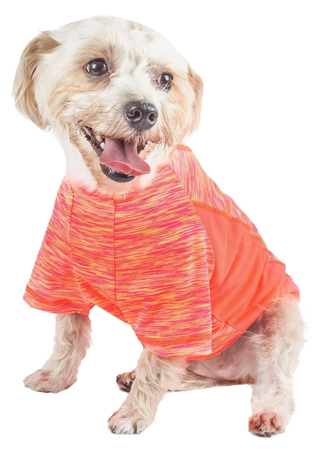 Pet Life ® Active 'Warf Speed' Heathered Ultra-Stretch Yoga Fitness Dog T-Shirt - Image 24