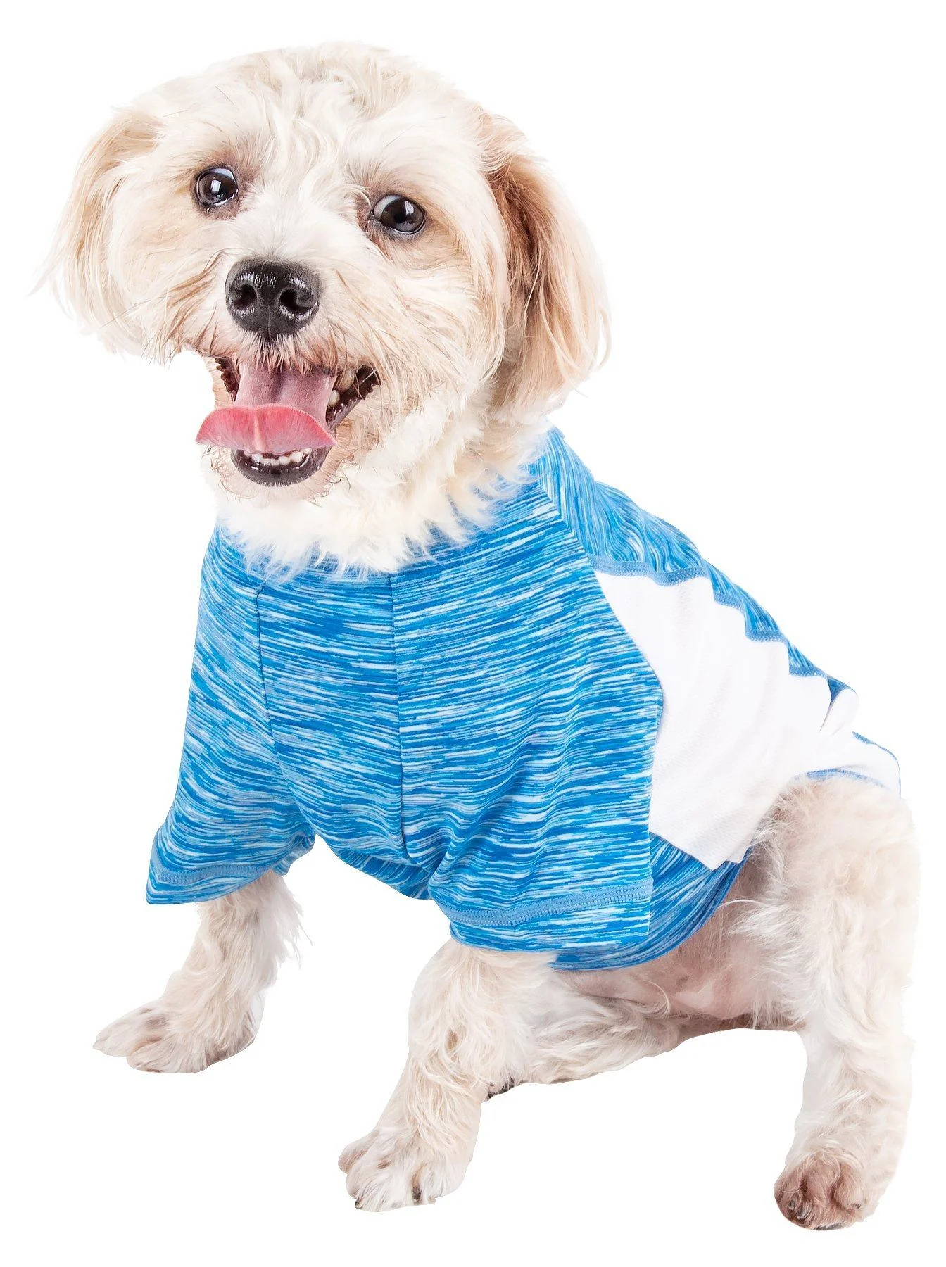 Pet Life ® Active 'Warf Speed' Heathered Ultra-Stretch Yoga Fitness Dog T-Shirt - Image 27