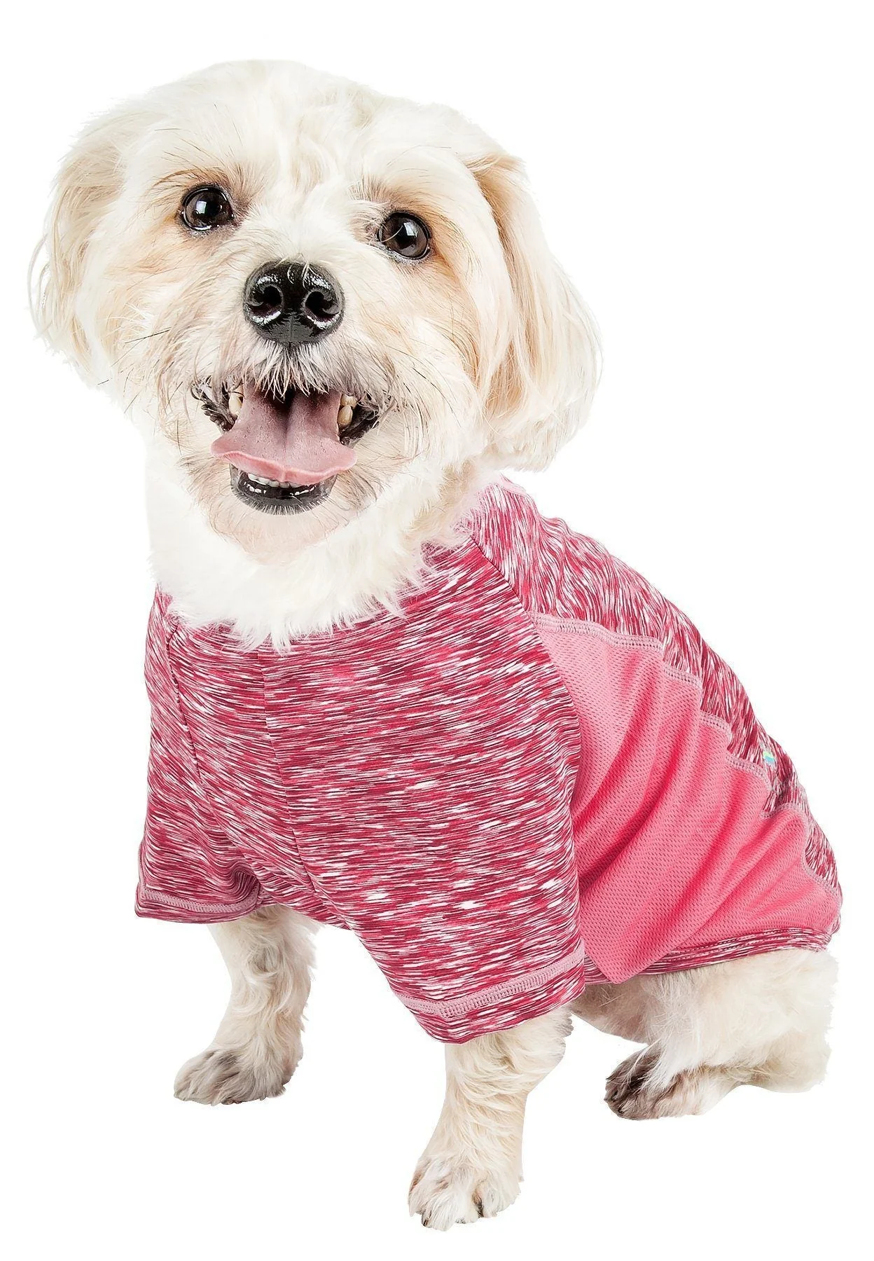 Pet Life ® Active 'Warf Speed' Heathered Ultra-Stretch Yoga Fitness Dog T-Shirt - Image 28
