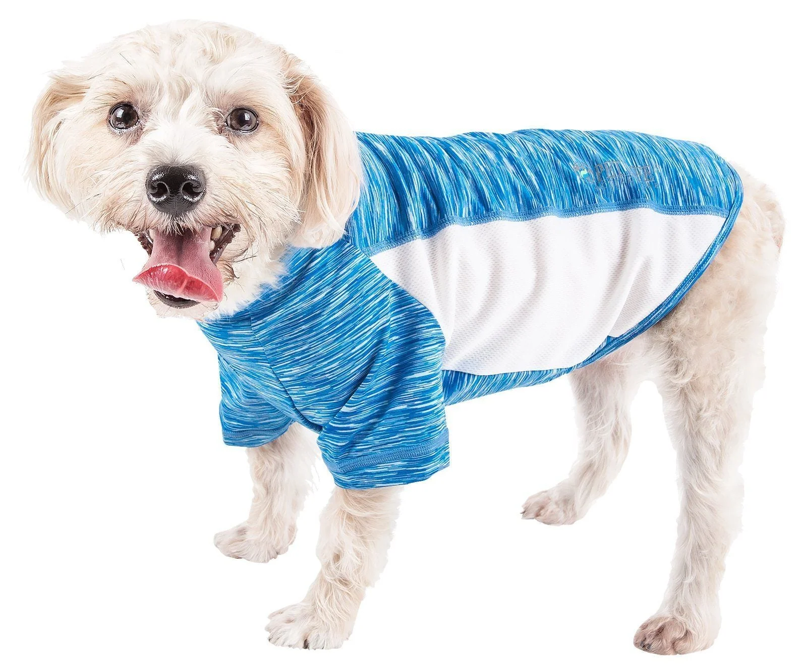 Pet Life ® Active 'Warf Speed' Heathered Ultra-Stretch Yoga Fitness Dog T-Shirt - Image 5
