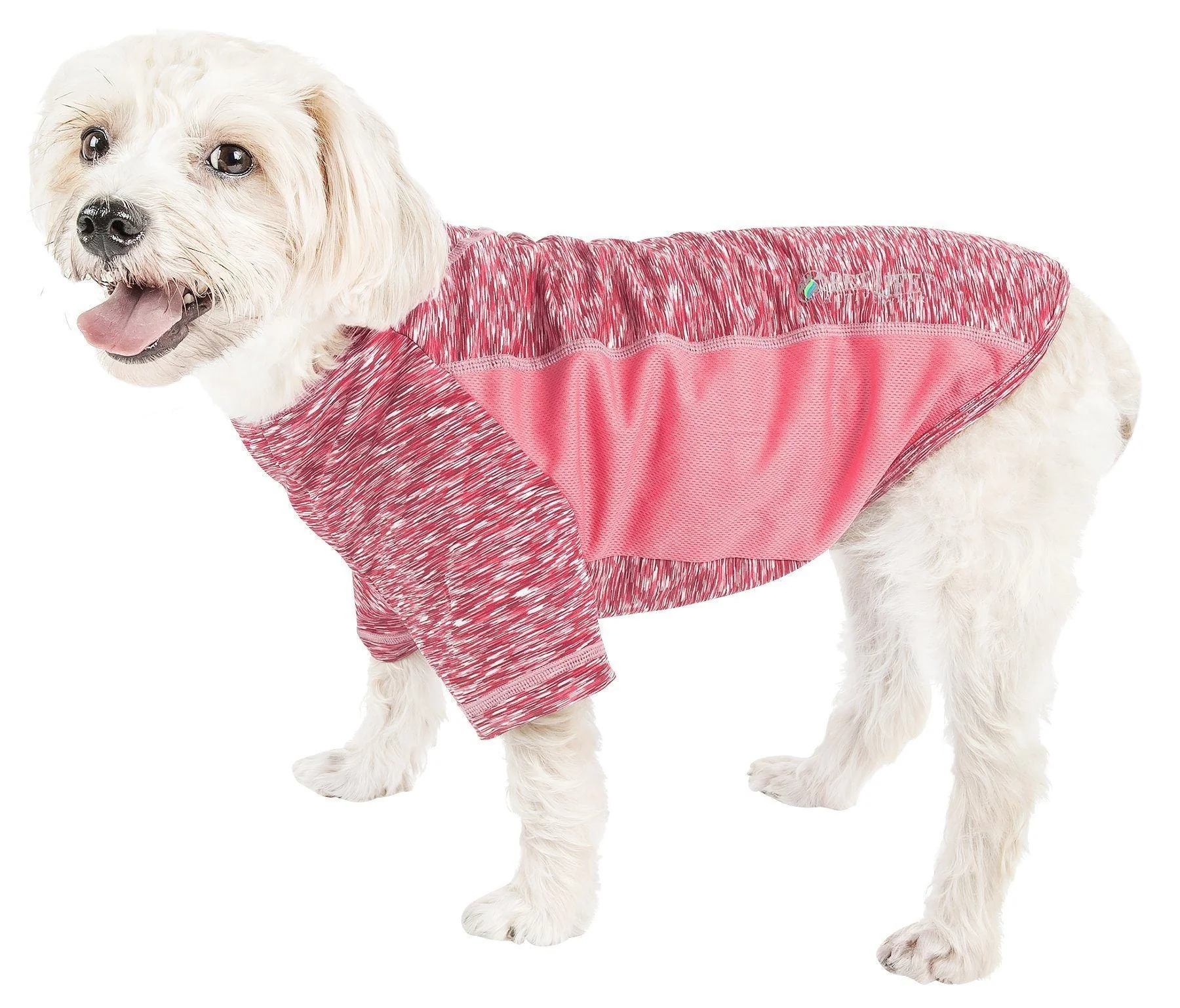 Pet Life ® Active 'Warf Speed' Heathered Ultra-Stretch Yoga Fitness Dog T-Shirt - Image 6