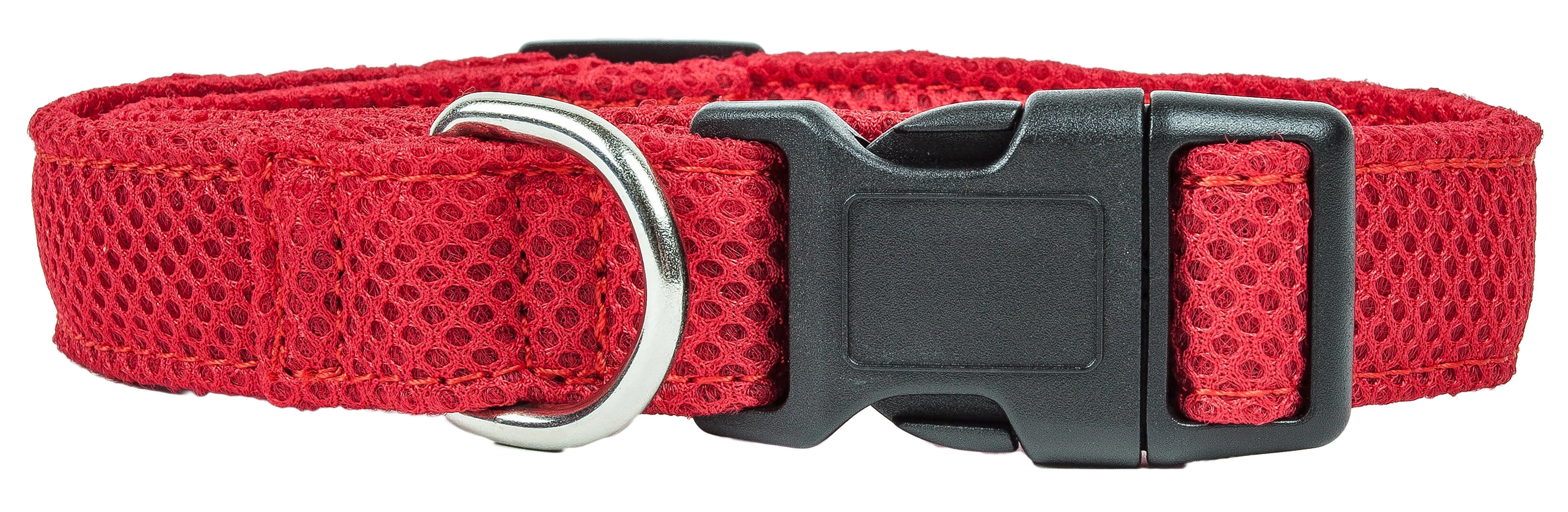 Pet Life ®  'Aero Mesh' Dual-Sided Breathable and Adjustable Thick Mesh Dog Collar - Image 4