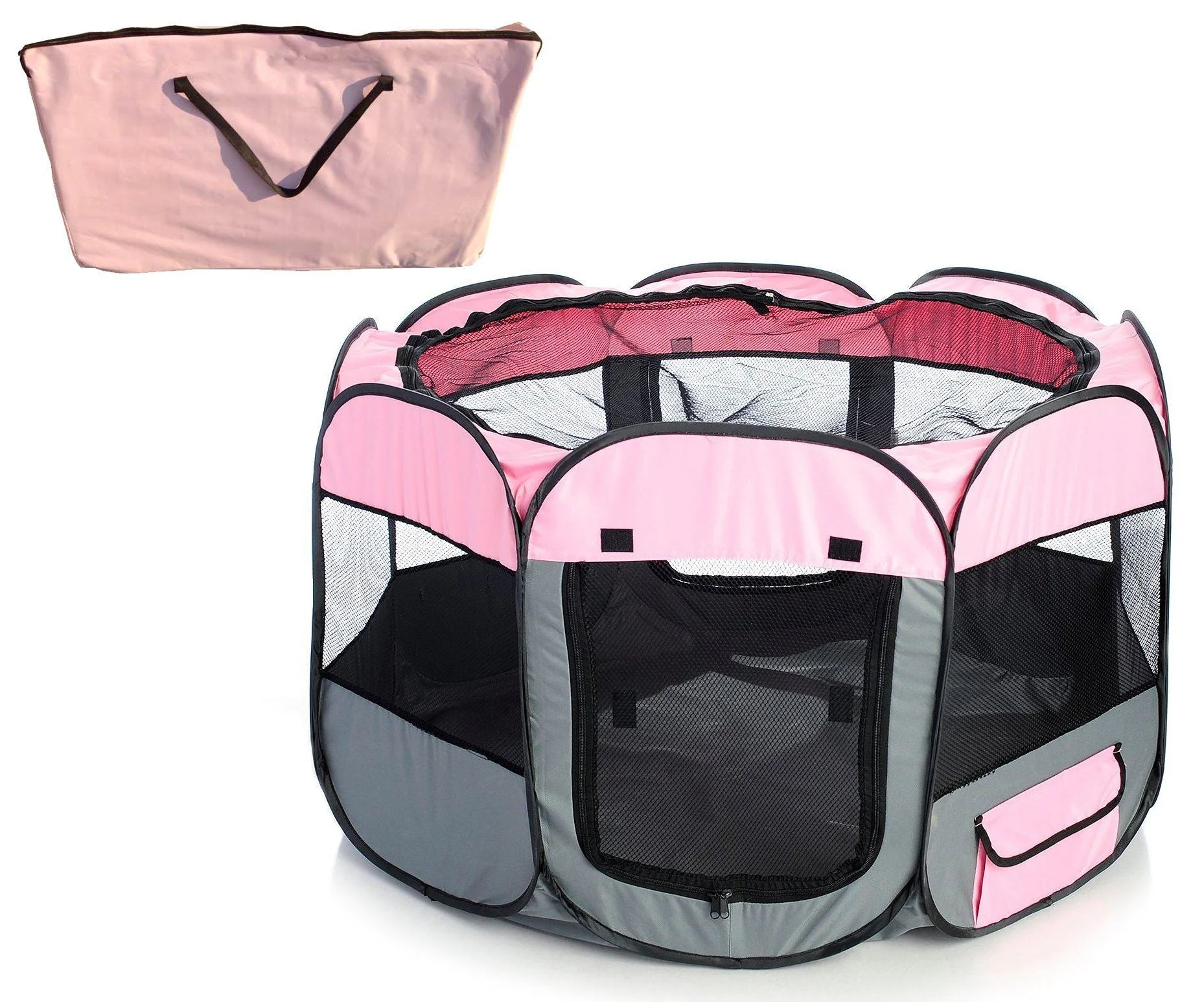Pet Life ® 'All-Terrain' Lightweight Easy Folding Wire-Framed Collapsible Travel Pet Dog Playpen crate - Image 12