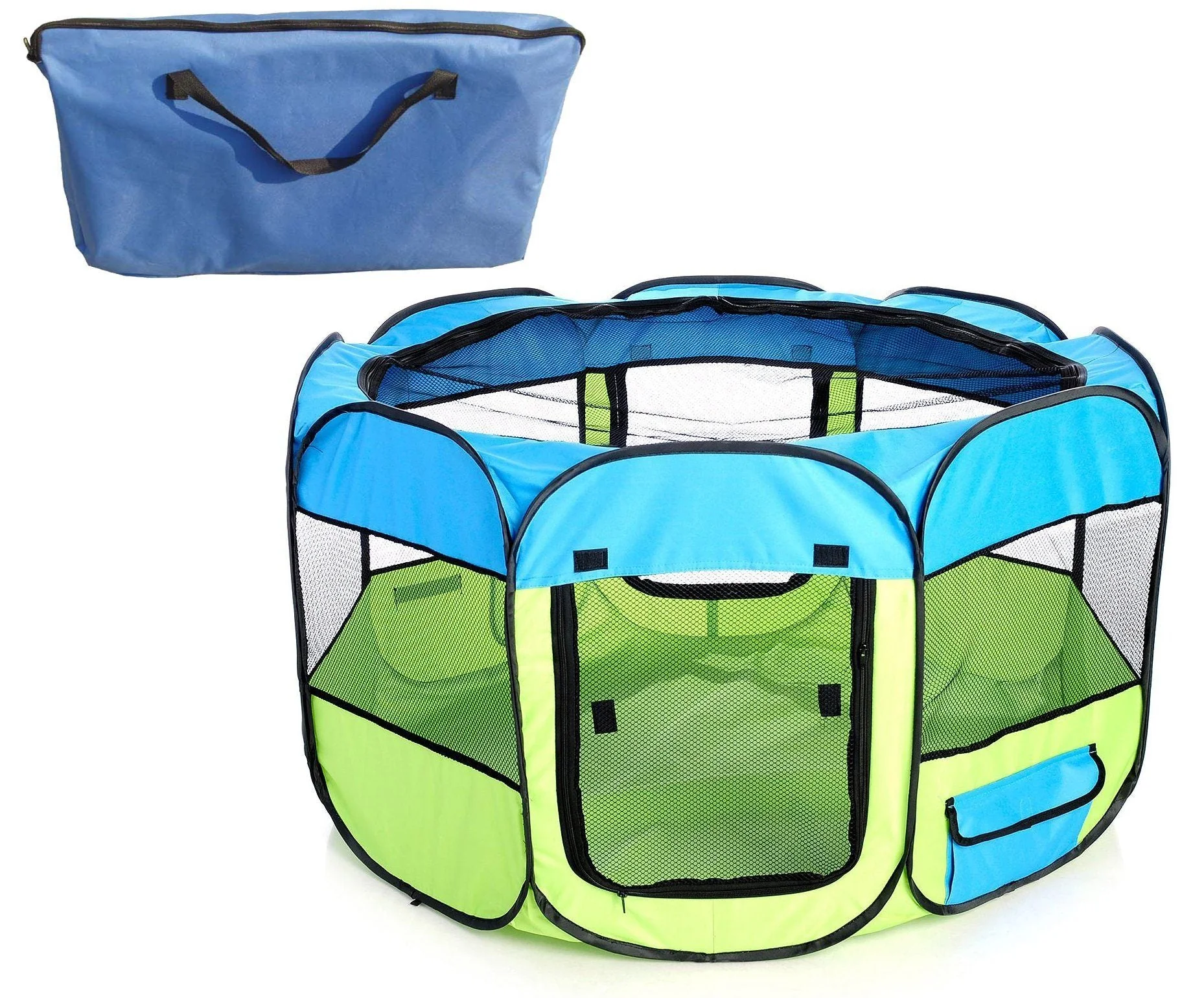 Pet Life ® 'All-Terrain' Lightweight Easy Folding Wire-Framed Collapsible Travel Pet Dog Playpen crate - Image 15