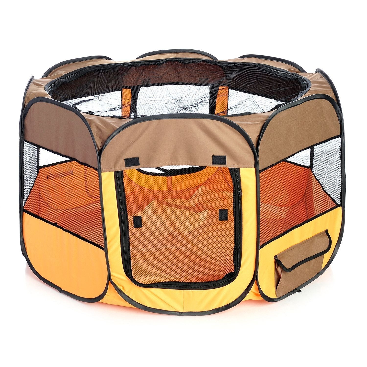 Pet Life ® 'All-Terrain' Lightweight Easy Folding Wire-Framed Collapsible Travel Pet Dog Playpen crate - Image 4