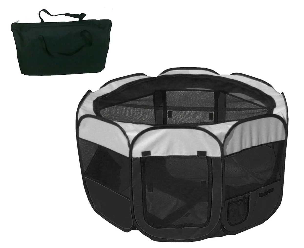 Pet Life ® 'All-Terrain' Lightweight Easy Folding Wire-Framed Collapsible Travel Pet Dog Playpen crate - Image 9