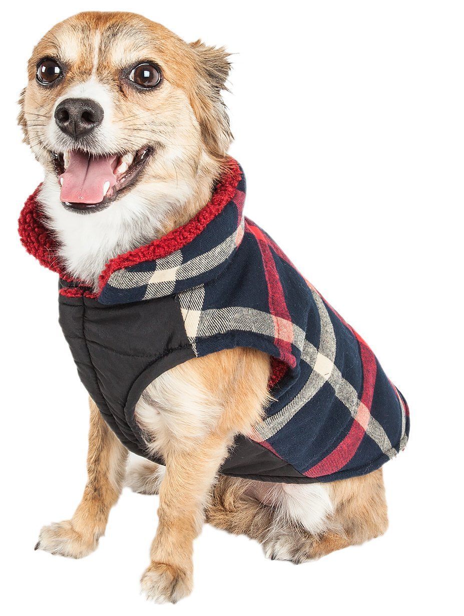 Pet Life ®  'Allegiance' Classical Insulated Plaid Fashion Dog Jacket - Image 3