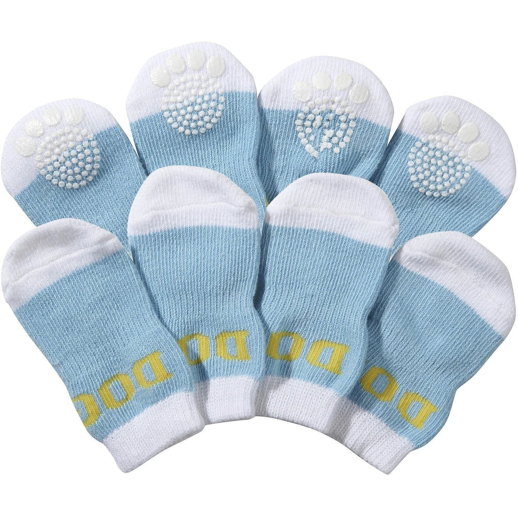 Pet Life ® Anti-Slip Rubberized Gripped Breathable Stretch Pet Dog Socks - Set of 4 - Image 7