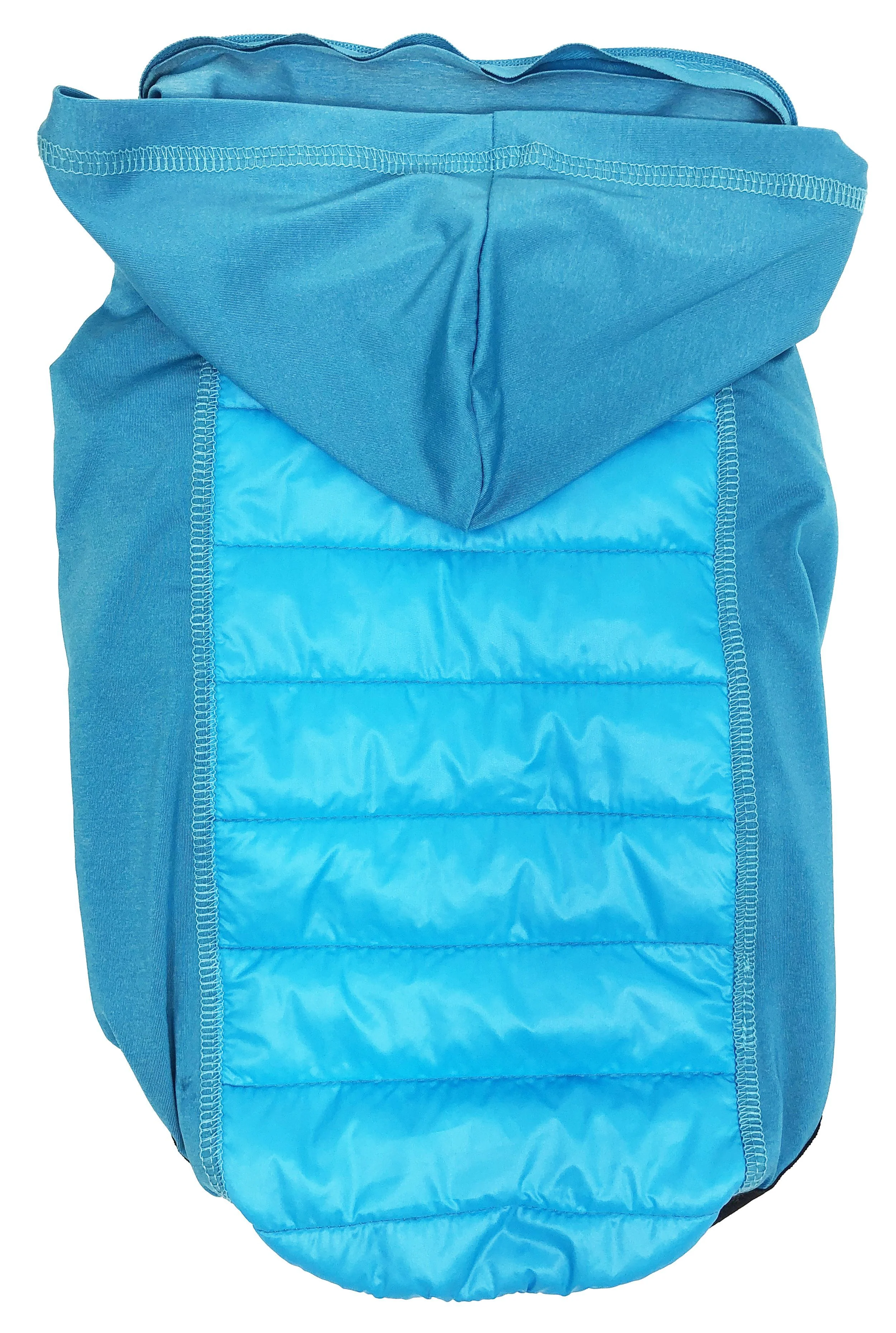 Pet Life ® 'Apex' Lightweight Hybrid 4-Season Stretch and Quick-Dry Dog Coat w/ Pop out Hood - Image 4