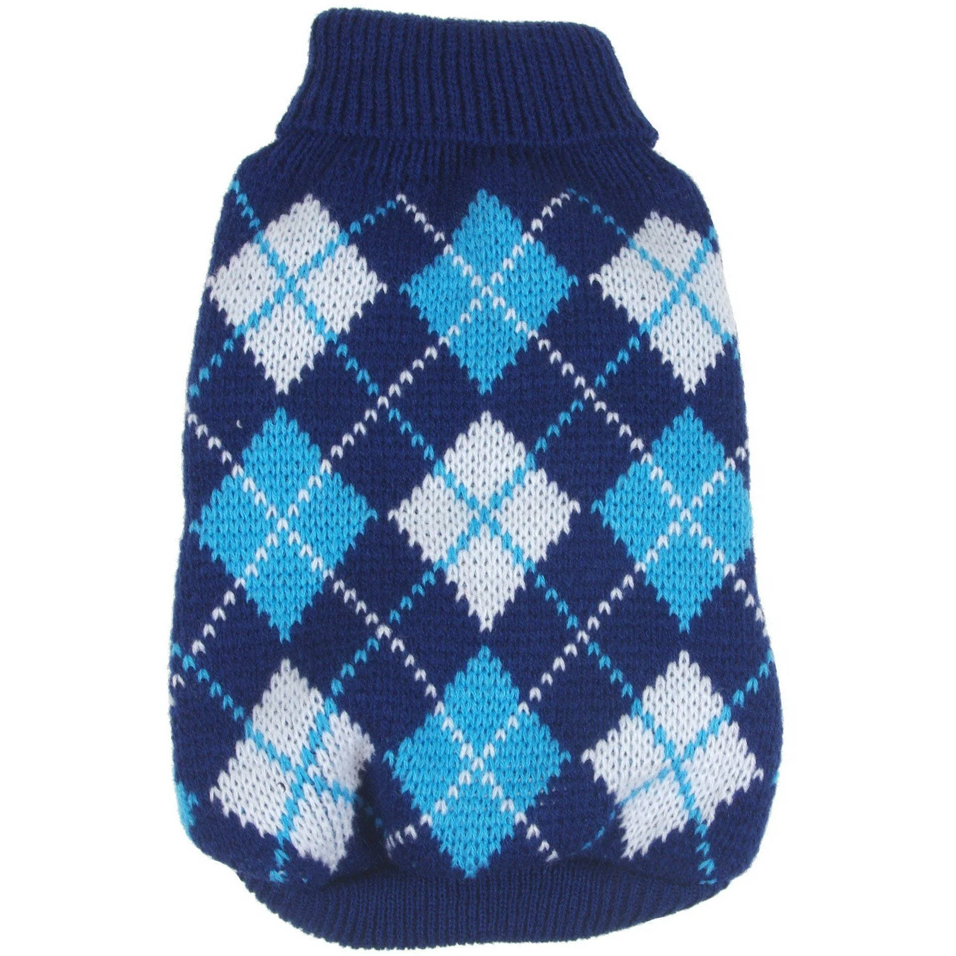 Pet Life ® 'Argyle Style' Ribbed Knitted Fashion Designer Dog Sweater - Image 3