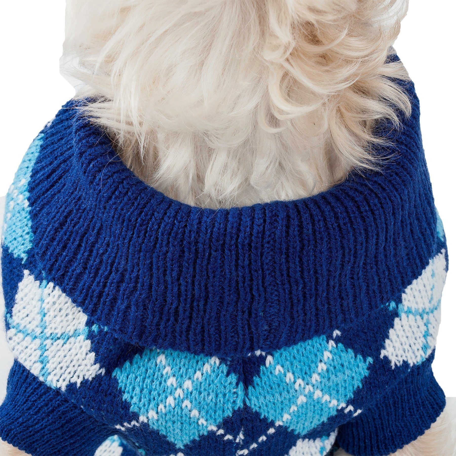 Pet Life ® 'Argyle Style' Ribbed Knitted Fashion Designer Dog Sweater - Image 5