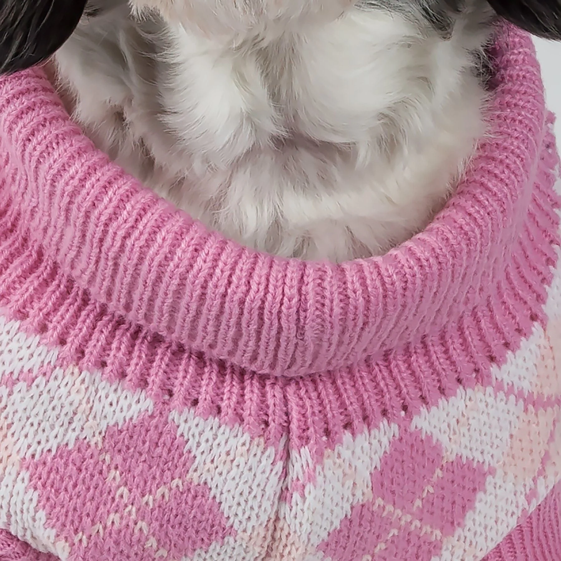 Pet Life ® 'Argyle Style' Ribbed Knitted Fashion Designer Dog Sweater - Image 6