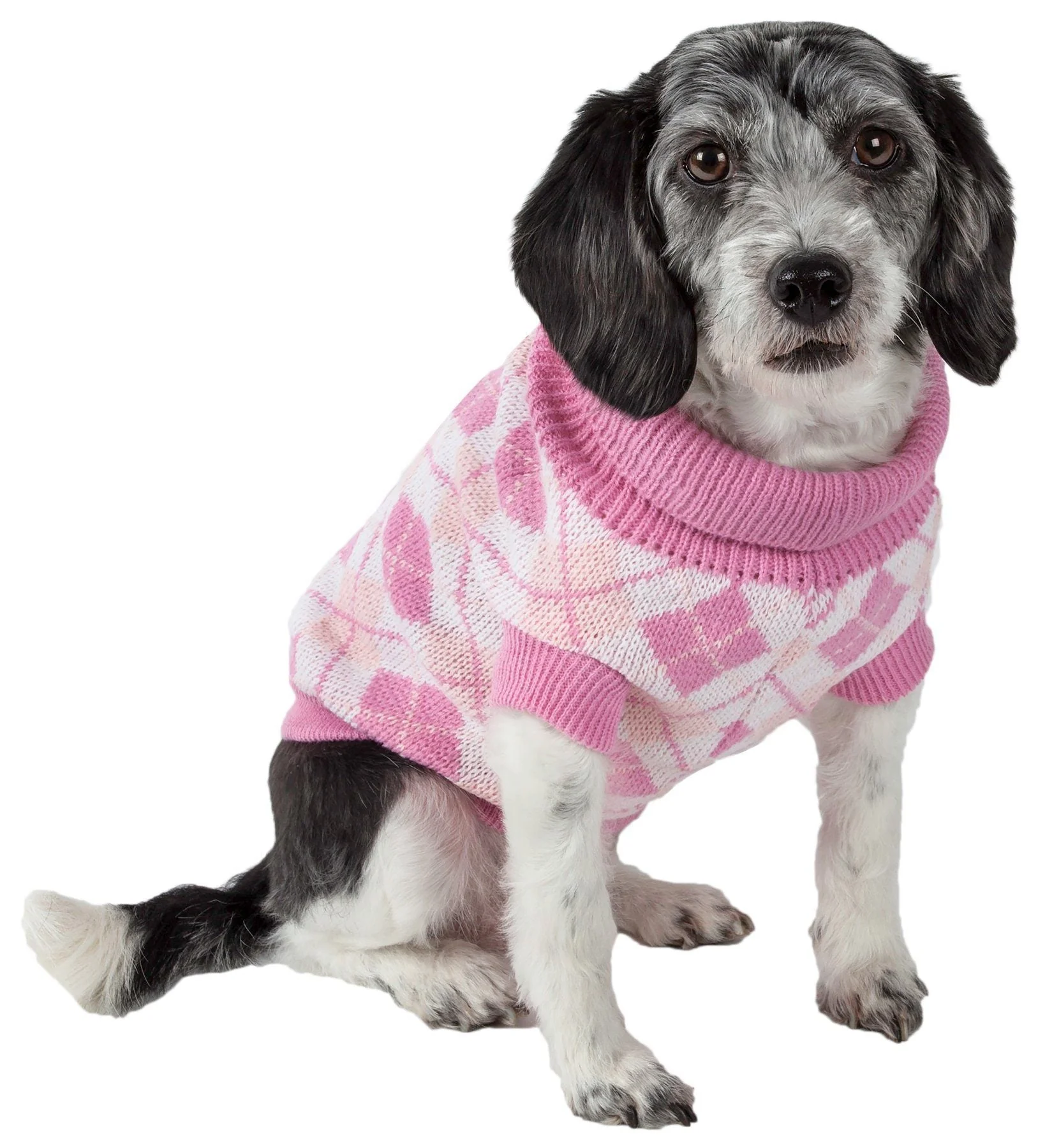 Pet Life ® 'Argyle Style' Ribbed Knitted Fashion Designer Dog Sweater - Image 7