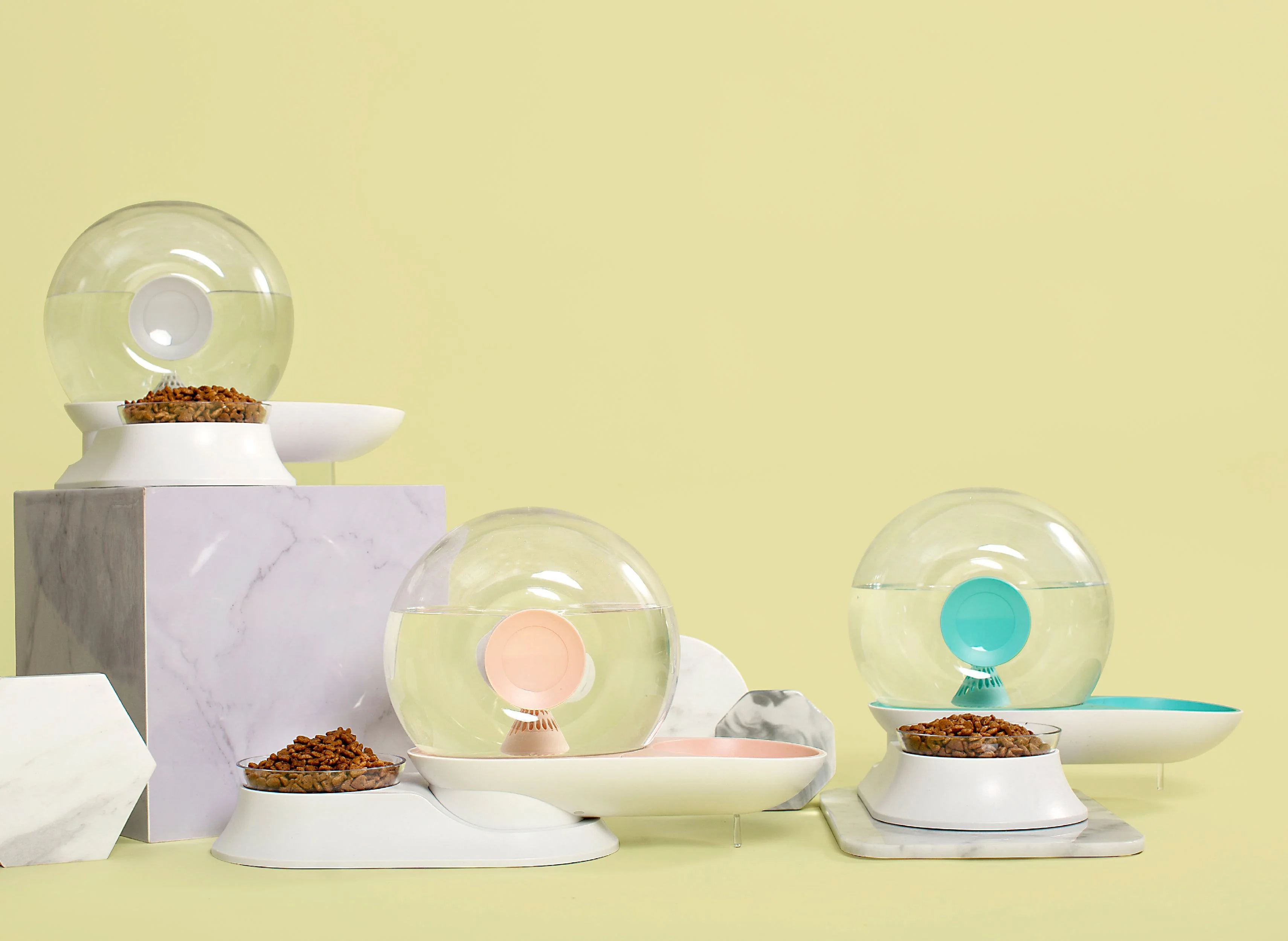 Pet Life ® 'Auto-Myst' Snail Shaped 2-in-1 Automated Gravity Pet Filtered Water Dispenser and Food Bowl - Image 8