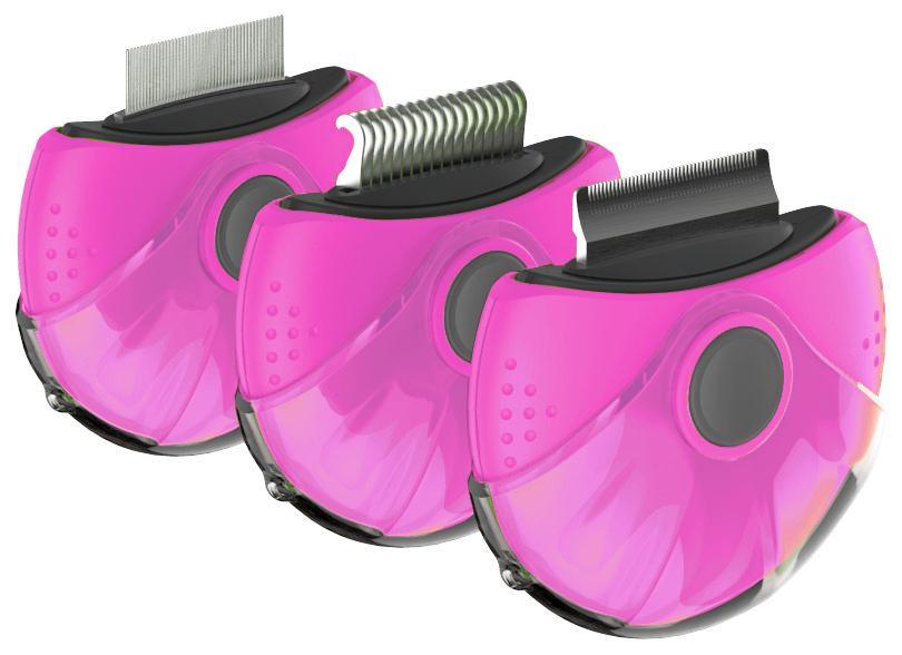 Pet Life ® 'Axler' Triple Rotating Rake Deshedder and Dematting Grooming Pet Comb - Image 7