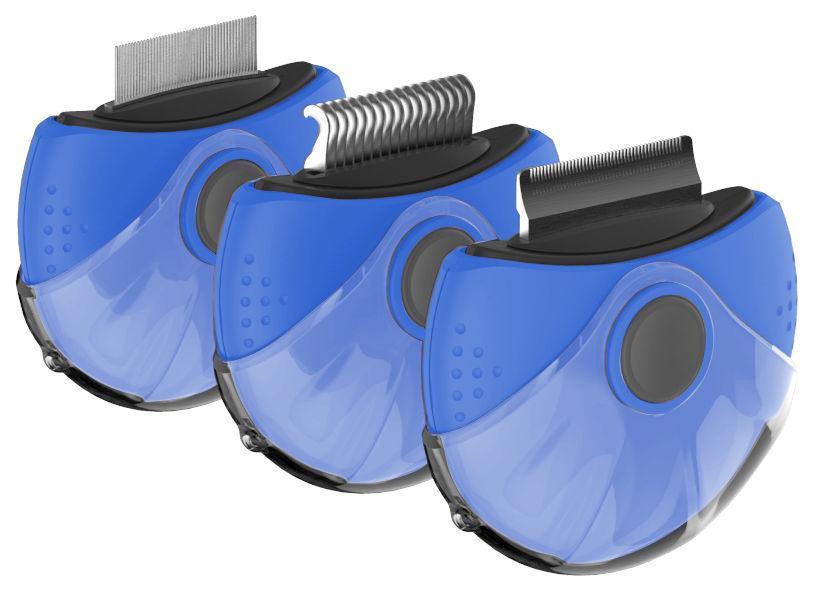 Pet Life ® 'Axler' Triple Rotating Rake Deshedder and Dematting Grooming Pet Comb - Image 9