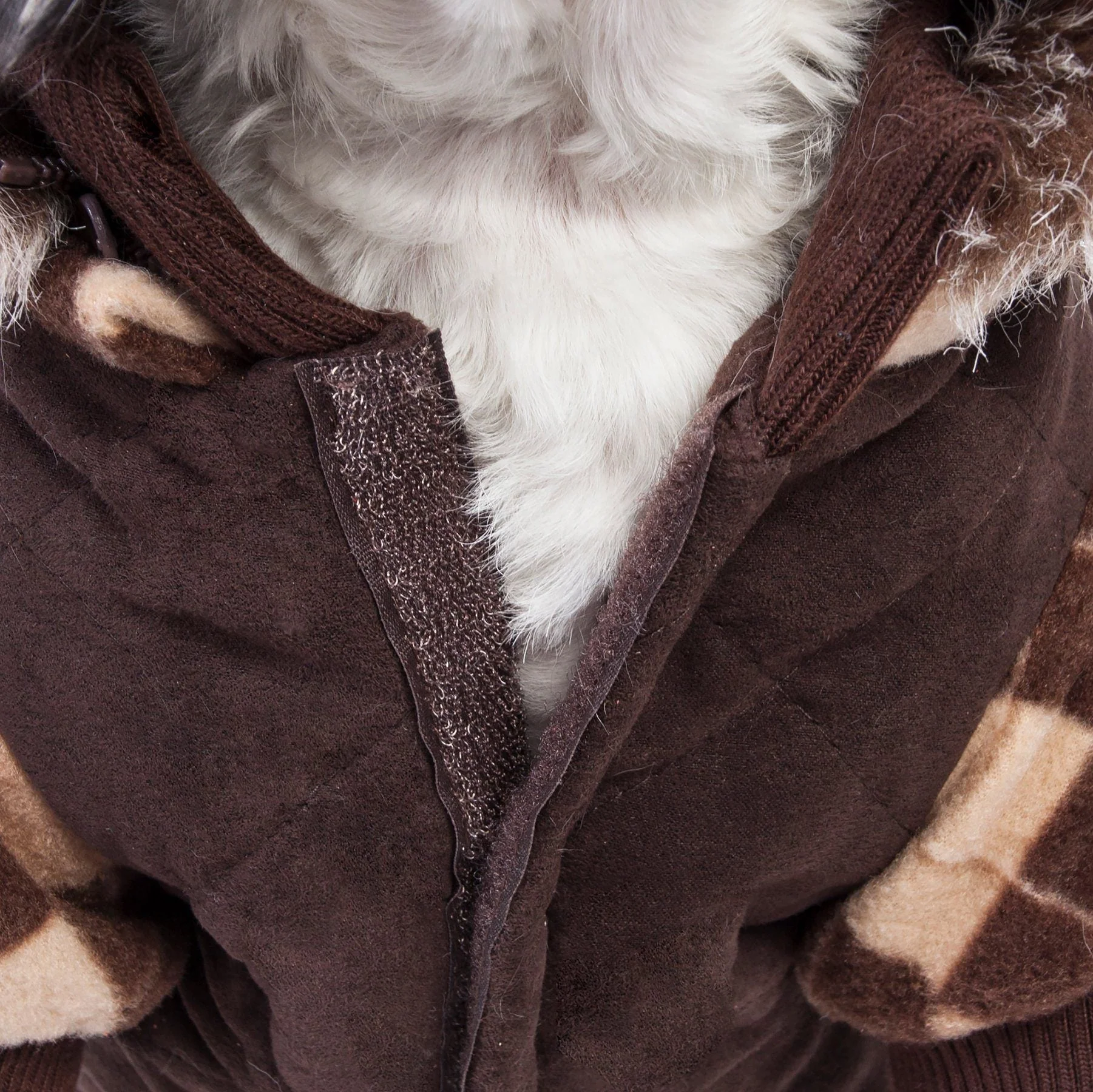 Pet Life ® 'Aygyle Style' 3M Insulated Designer Patterned Suede Dog Coat w/ Removable Hood - Image 4