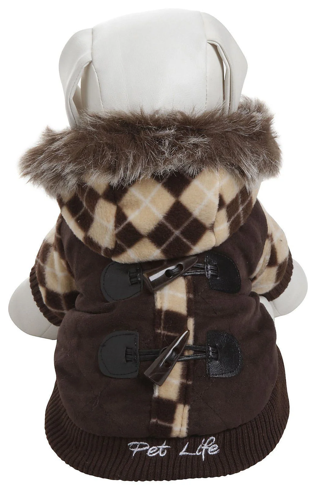 Pet Life ® 'Aygyle Style' 3M Insulated Designer Patterned Suede Dog Coat w/ Removable Hood - Image 7