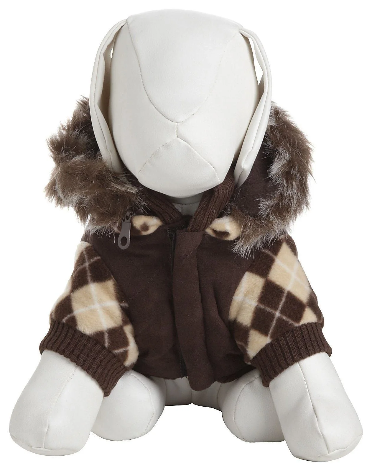 Pet Life ® 'Aygyle Style' 3M Insulated Designer Patterned Suede Dog Coat w/ Removable Hood - Image 8
