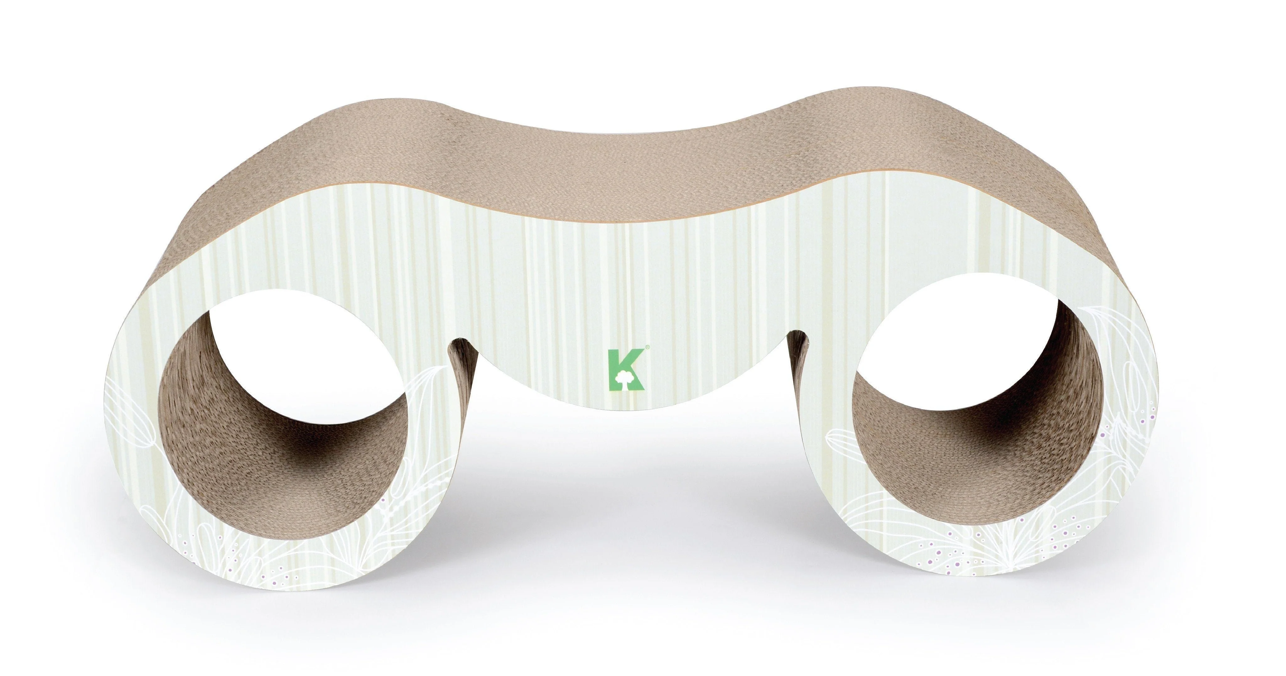 Pet Life ® 'Binocular' Premium Quality Kitty Cat Scratcher Lounger Lounge with Catnip - Image 2