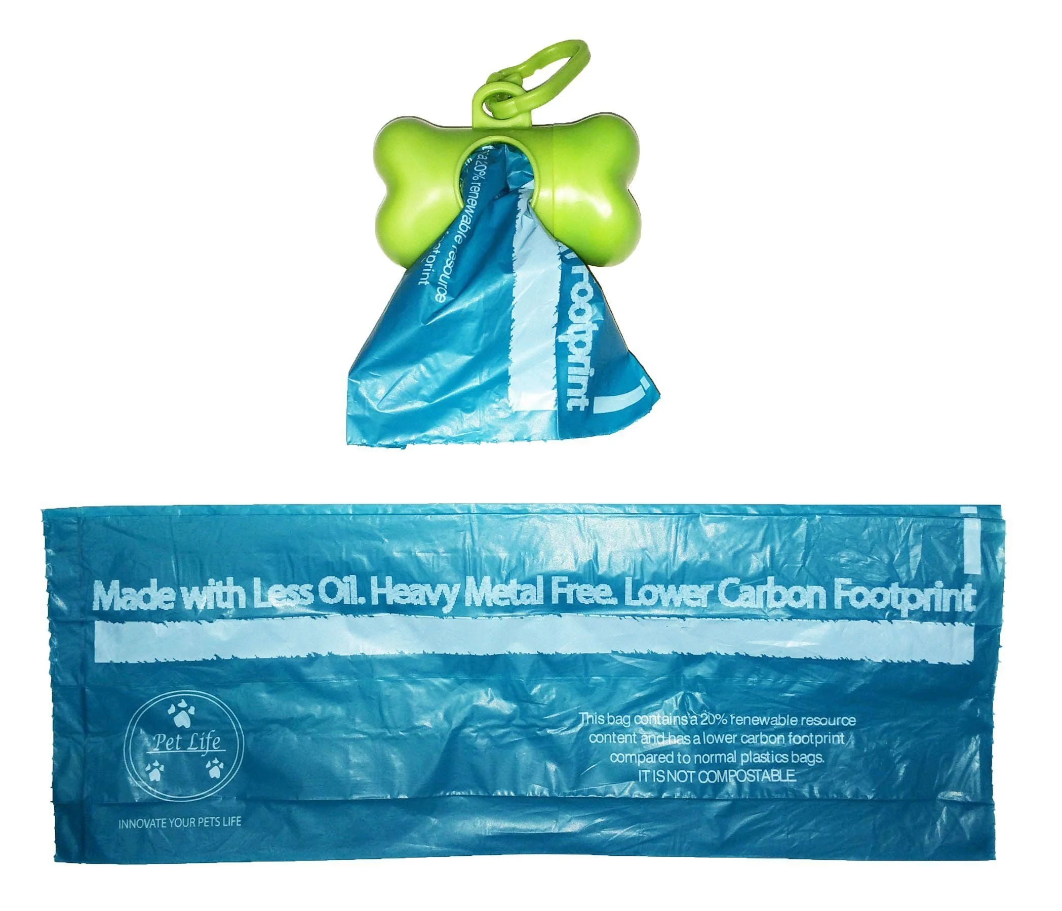 Pet Life ® 'Bio-Hybrid' 100% Recyclable Thermoplastic and Polyethylene Carbon Reduced Eco-Friendly Pet Cat Dog Waste Bags from Renewable Thermoplastic Starch - Dispenser and 2 Pack of Rolls - Image 4