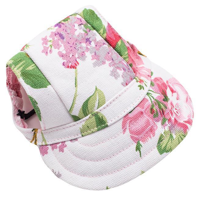Pet Life ® 'Botanic Bark' Floral Uv Protectant Adjustable Fashion Dog Hat Cap - Image 4
