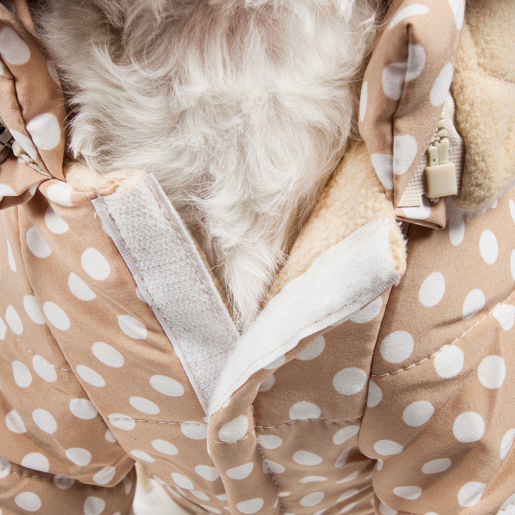 Pet Life ® 'Bow-Couture' Polka-Dot Bowed Insulated Dog Sweater Jacket - Image 6