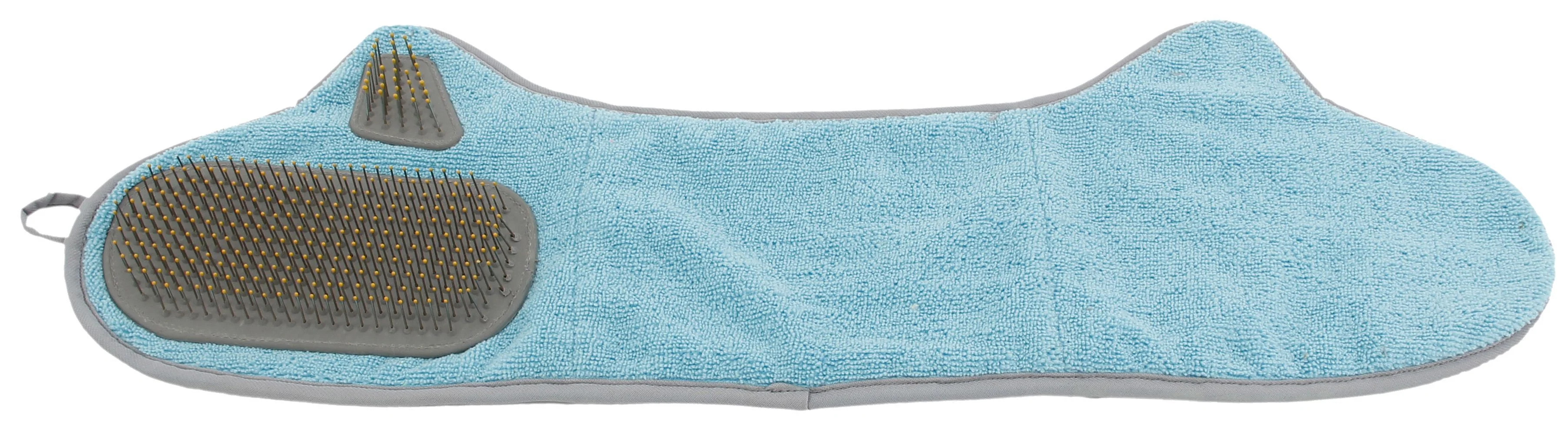 Pet Life ® 'Bryer' 2-in-1 Hand-Inserted Microfiber Pet Grooming Towel and Brush - Image 3