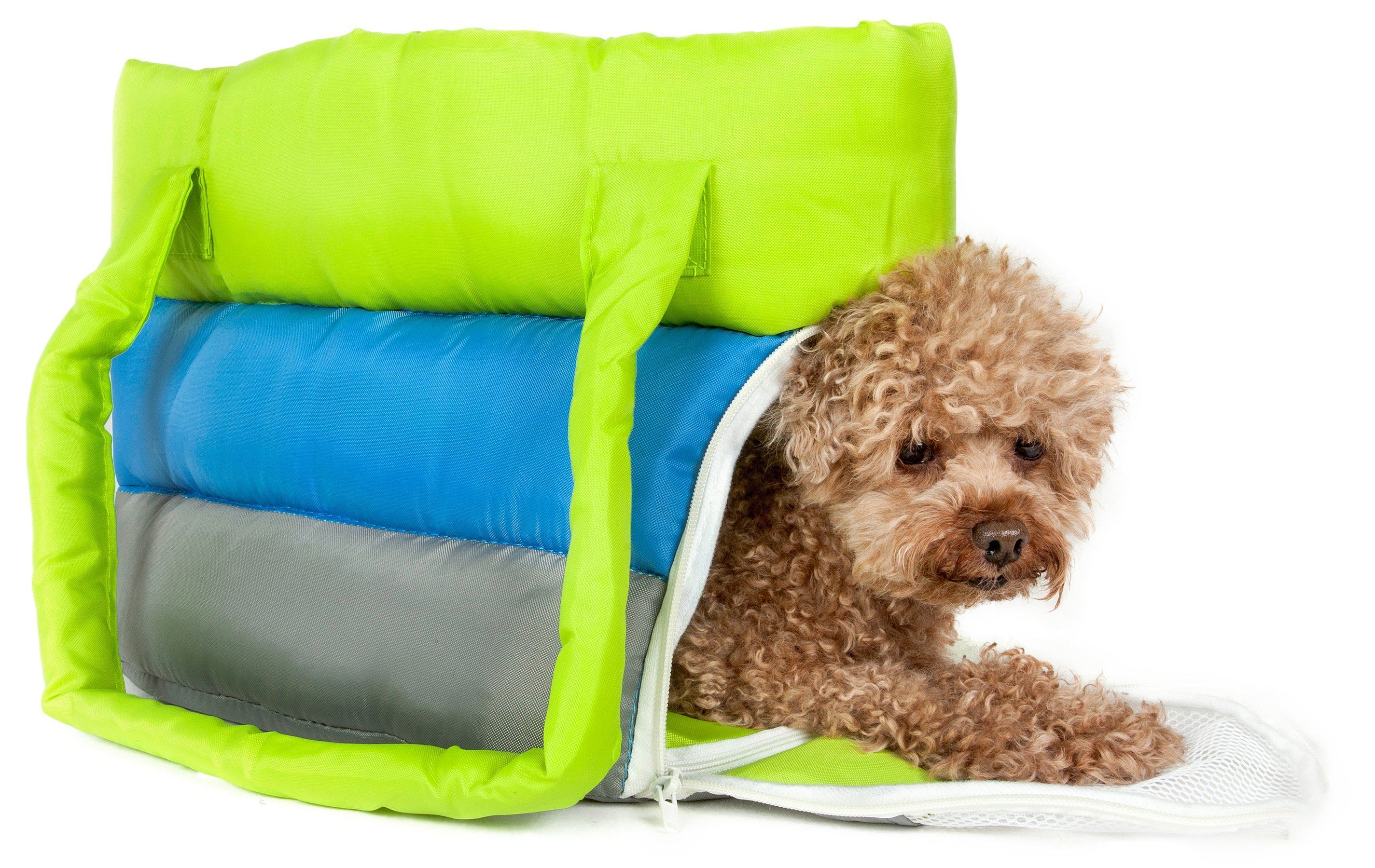 Pet Life ® 'Bubble-Poly' Tri-Colored Winter Insulated Fashion Designer Pet Dog Carrier
