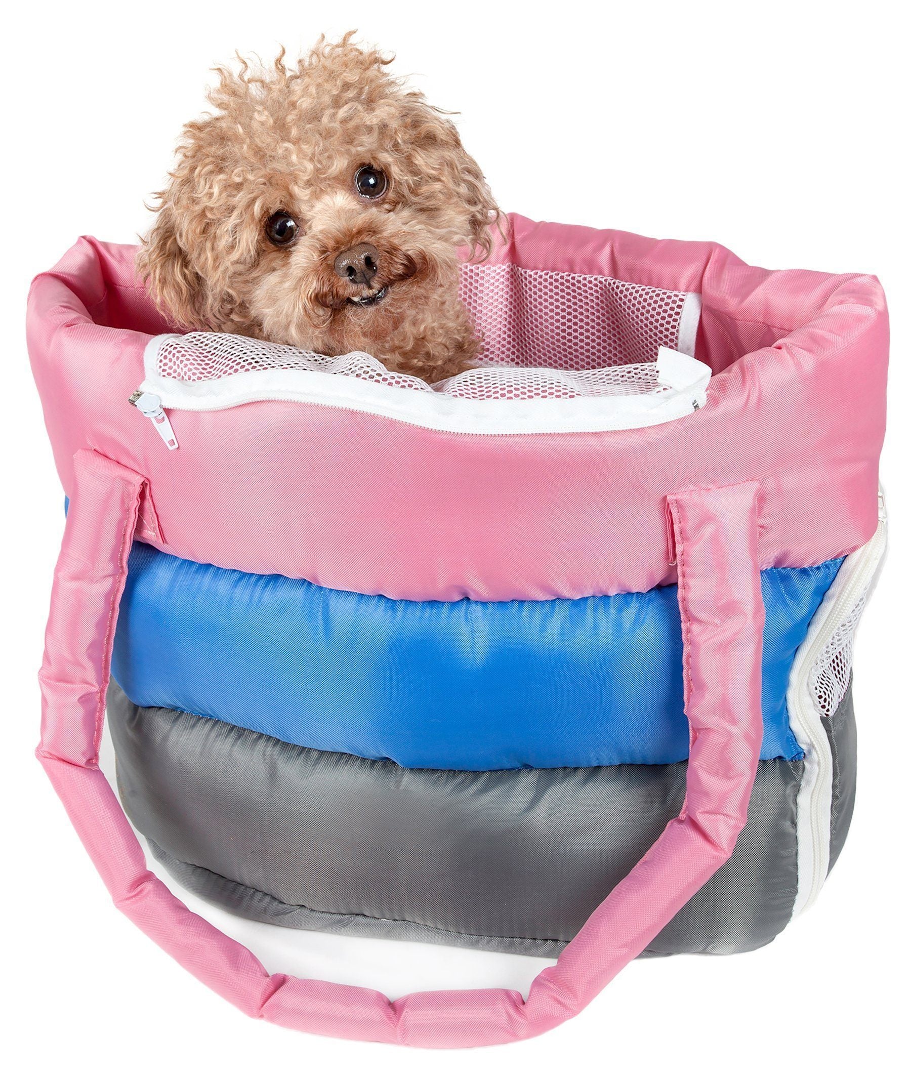 Pet Life ® 'Bubble-Poly' Tri-Colored Winter Insulated Fashion Designer Pet Dog Carrier - Image 2