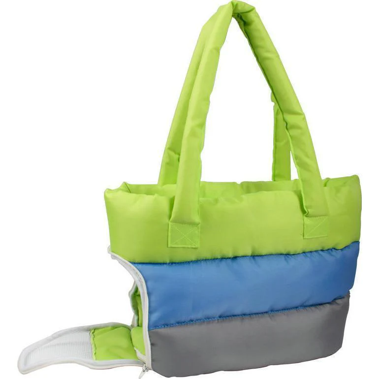 Pet Life ® 'Bubble-Poly' Tri-Colored Winter Insulated Fashion Designer Pet Dog Carrier - Image 6