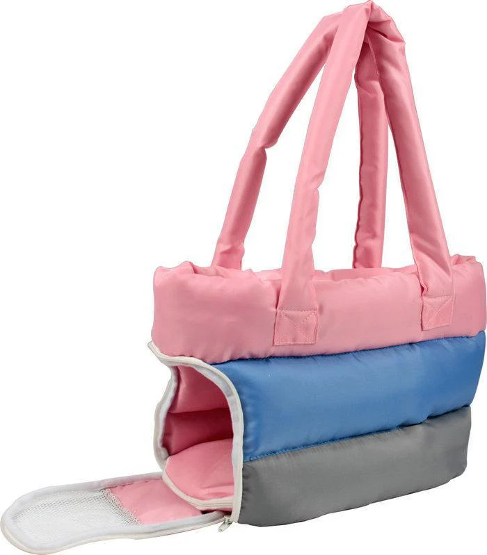 Pet Life ® 'Bubble-Poly' Tri-Colored Winter Insulated Fashion Designer Pet Dog Carrier - Image 7