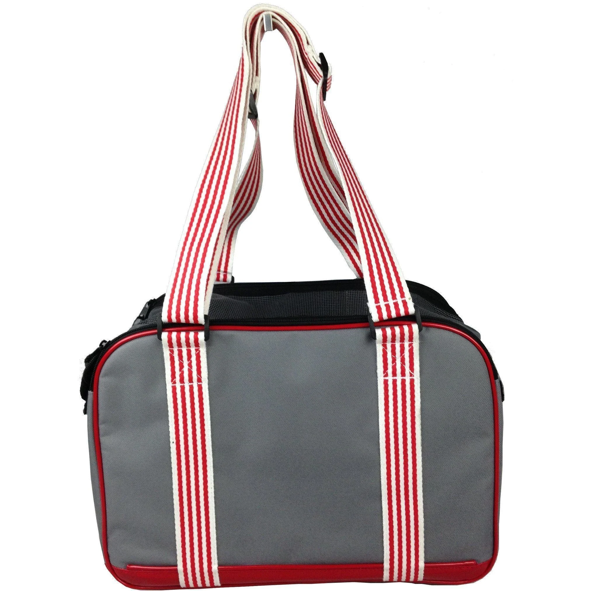 Pet Life ® 'Candy Cane' striped Fashion Designer Travel Pet Dog Carrier - Image 4