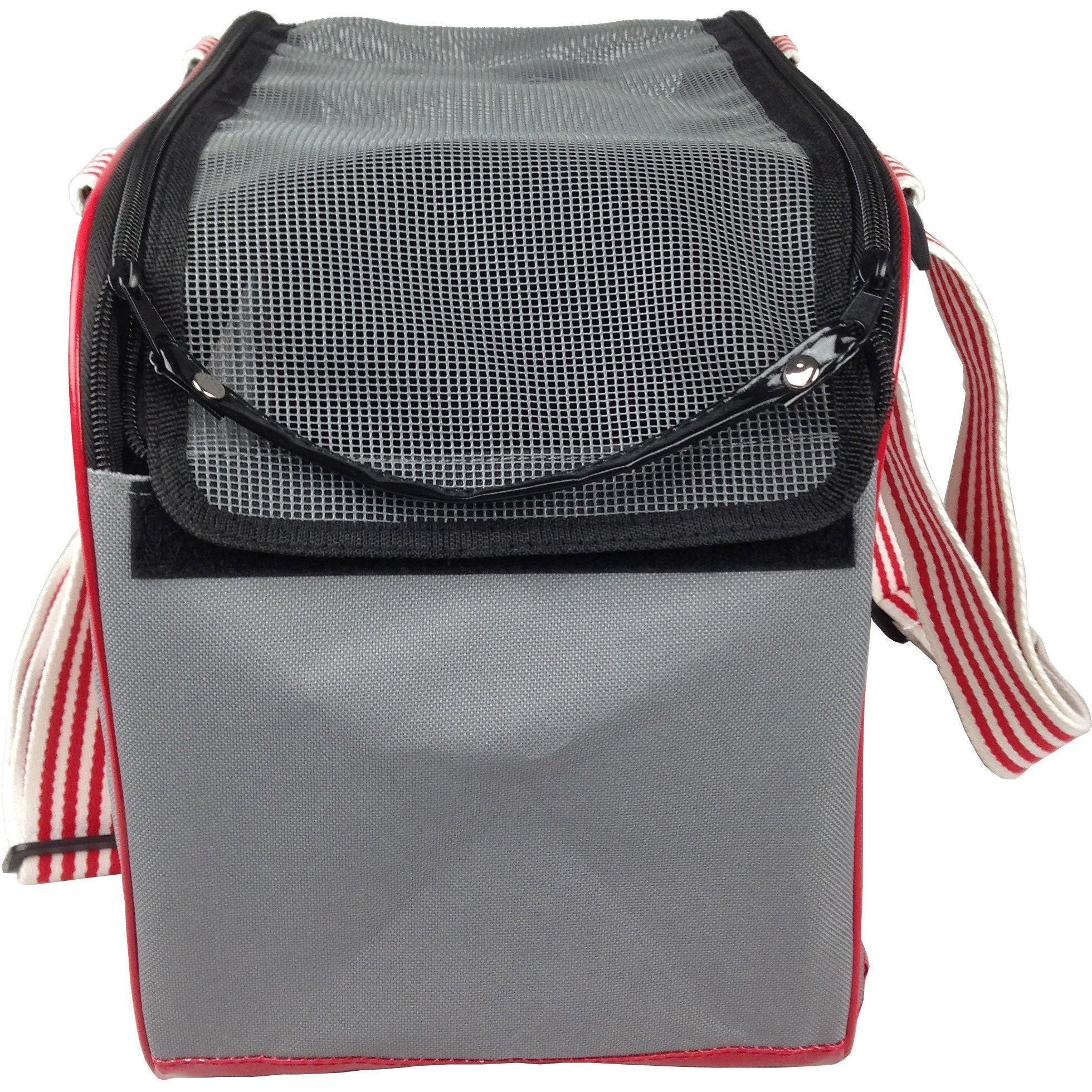 Pet Life ® 'Candy Cane' striped Fashion Designer Travel Pet Dog Carrier - Image 5
