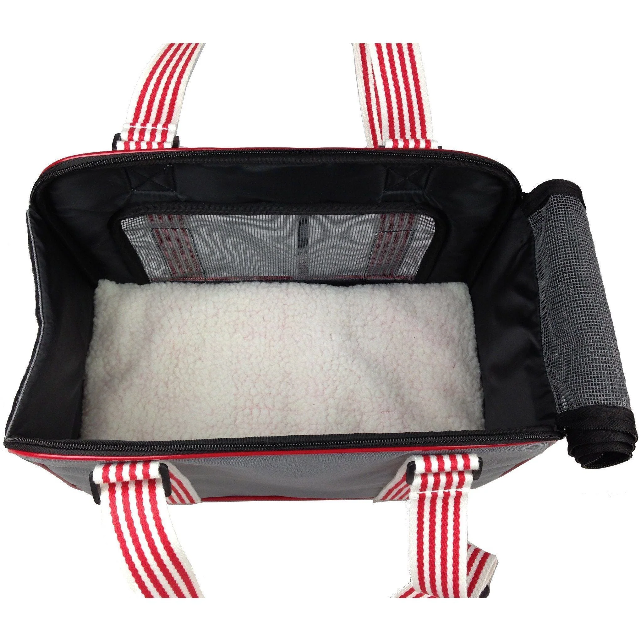 Pet Life ® 'Candy Cane' striped Fashion Designer Travel Pet Dog Carrier - Image 6
