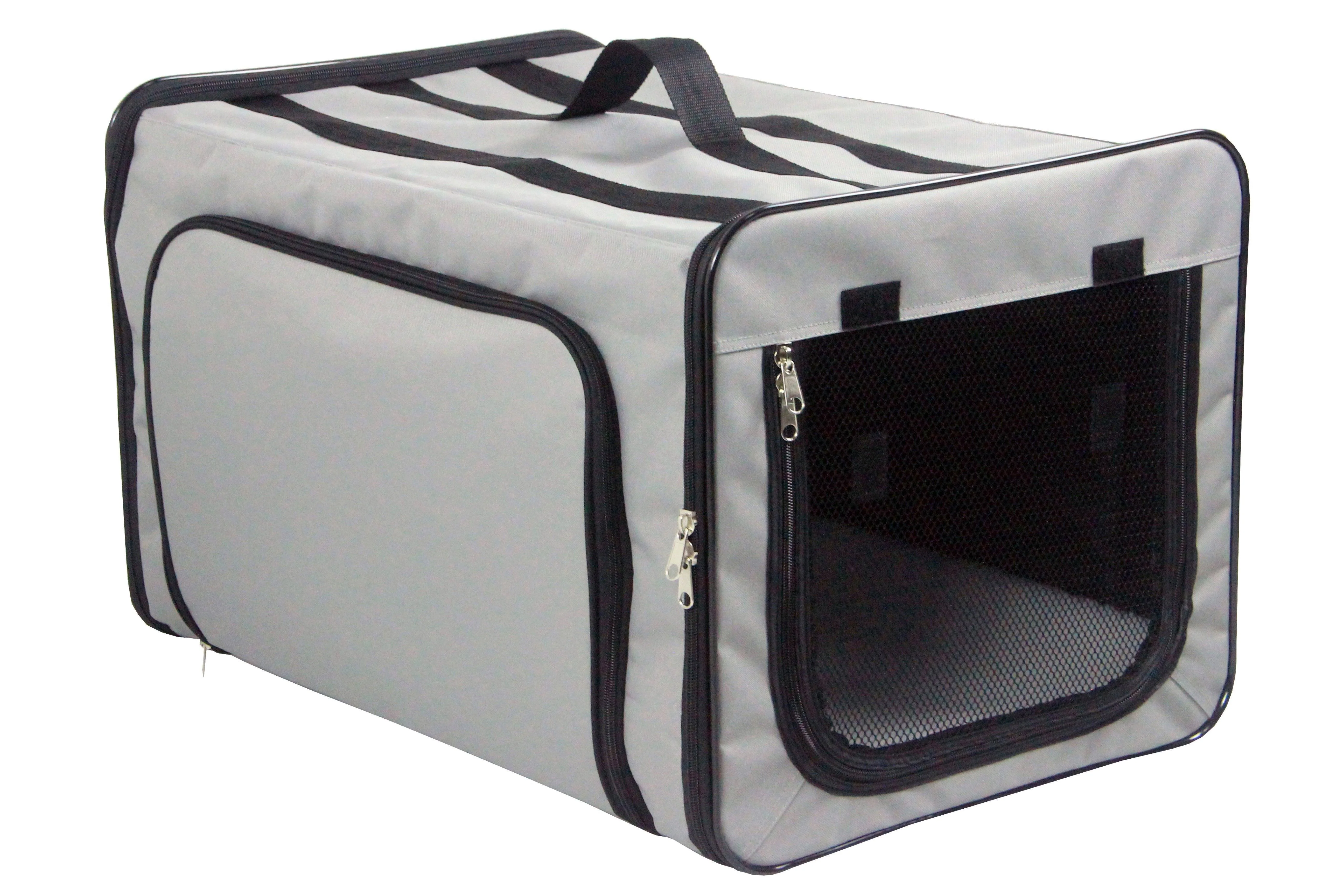 Pet Life ® 'Capacious' Dual-Sided Expandable Spacious Wire Folding Collapsible Lightweight Pet Dog Crate Carrier House - Image 3