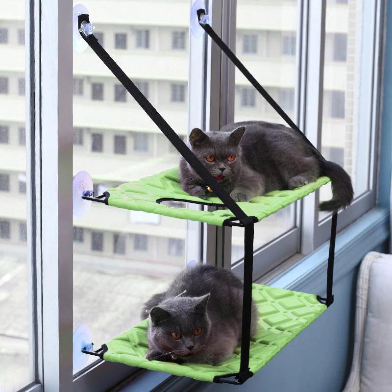 Pet Life ® 'Cat Laze'  Suction Cupped Dual-Leveled Kitty Cat Lounger - Image 4