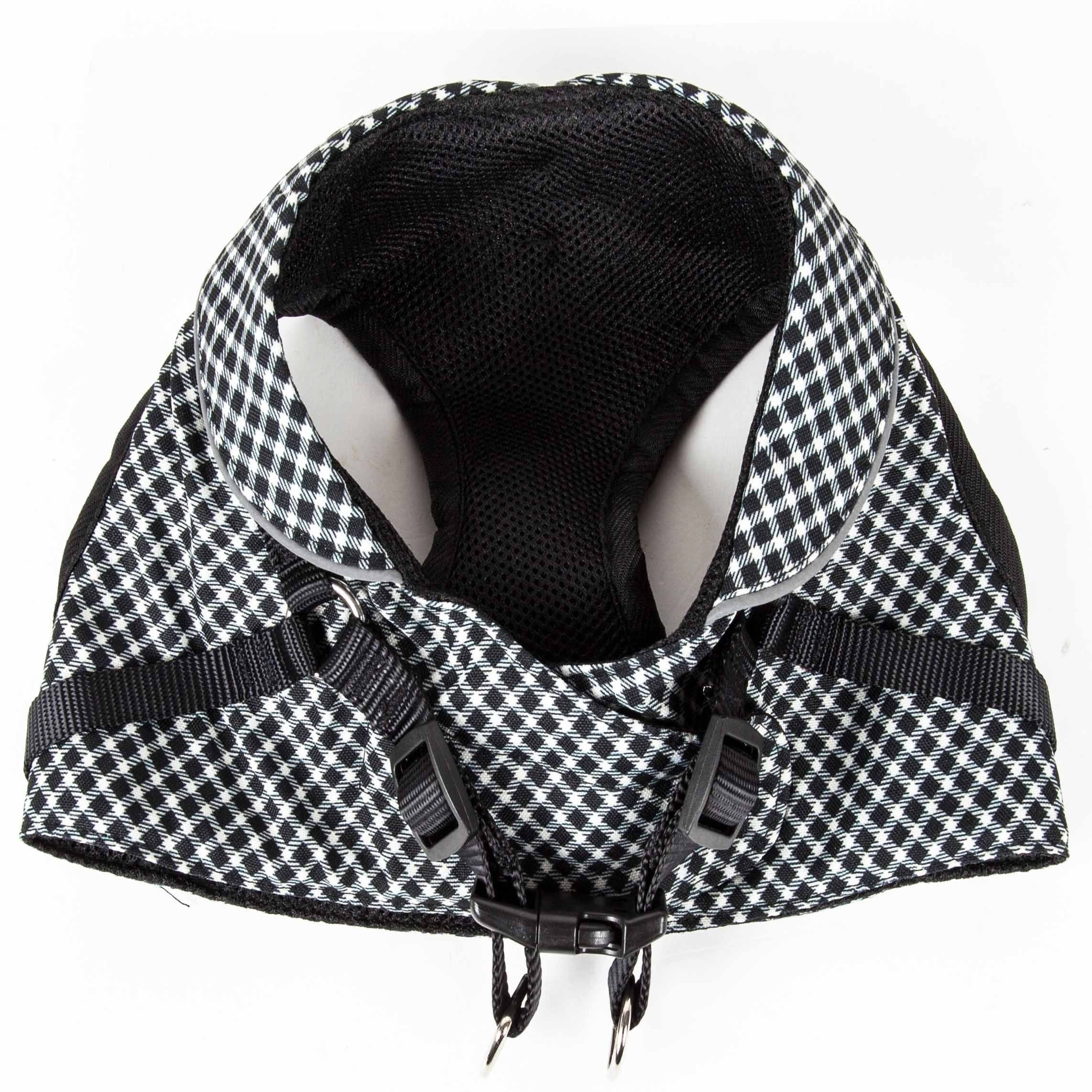 Pet Life ® 'Checkerwag' Checkered Mesh Reversed and Adjustable Fashion Dog Harness - Image 3