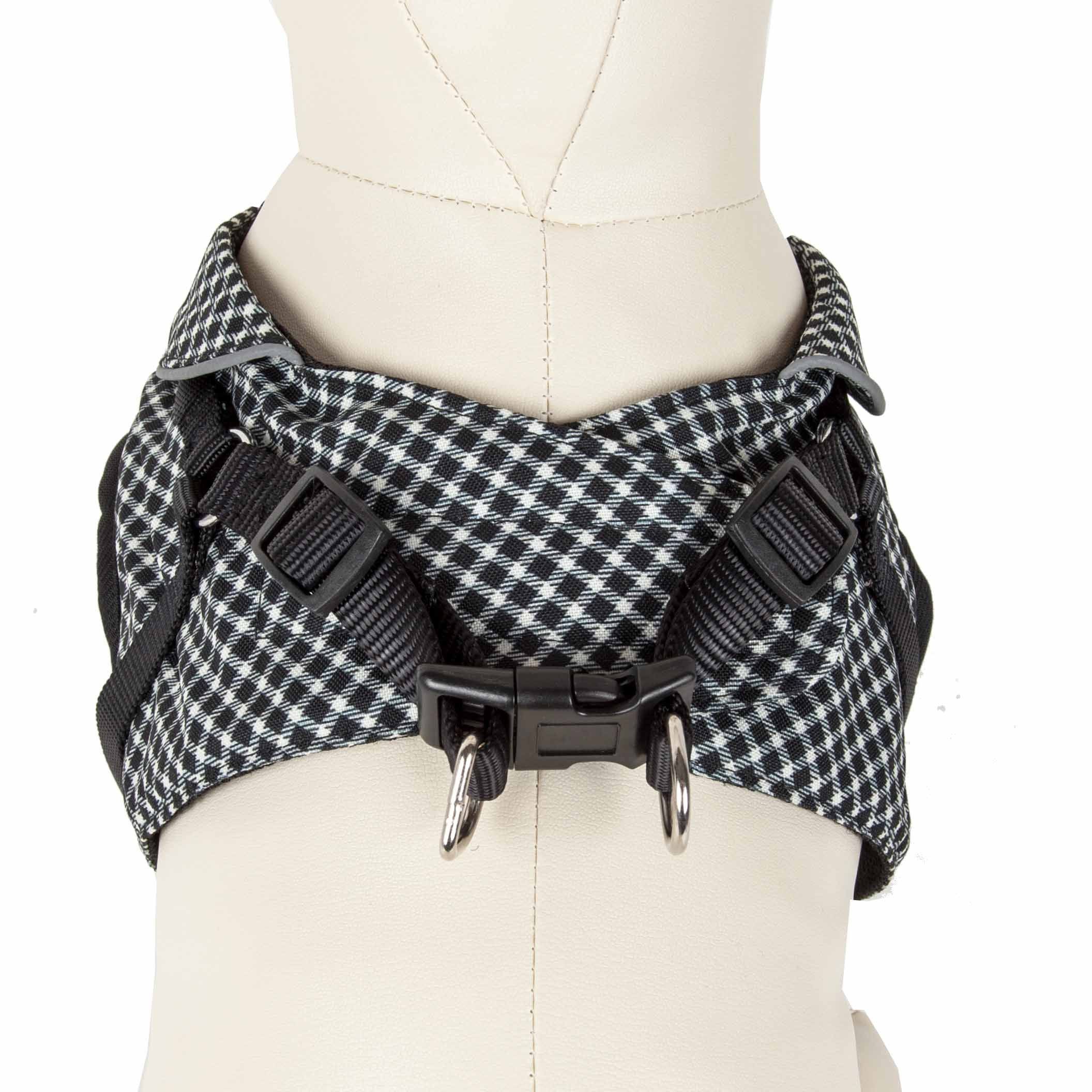 Pet Life ® 'Checkerwag' Checkered Mesh Reversed and Adjustable Fashion Dog Harness - Image 4