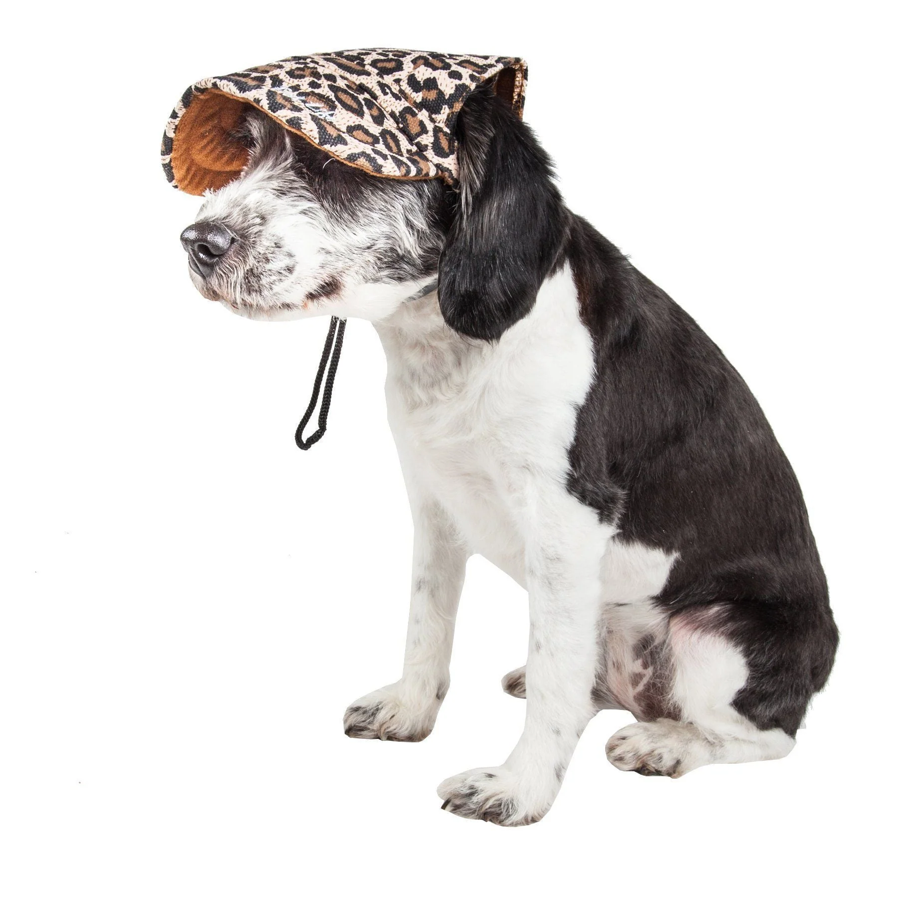 Pet Life ® 'Cheetah Bonita' Cheetah Patterned Uv Protectant Adjustable Fashion Dog Hat Cap - Image 2