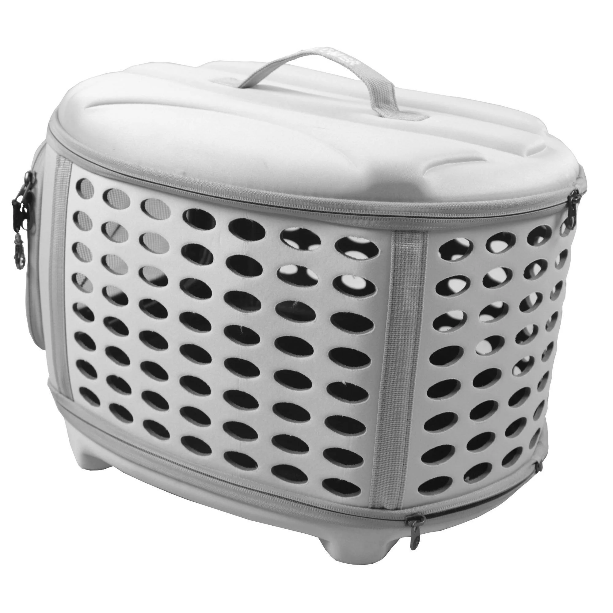 Pet Life ® 'Circular Shelled' Perforated Lightweight Collapsible Military Grade Travel Pet Dog Carrier - Image 10